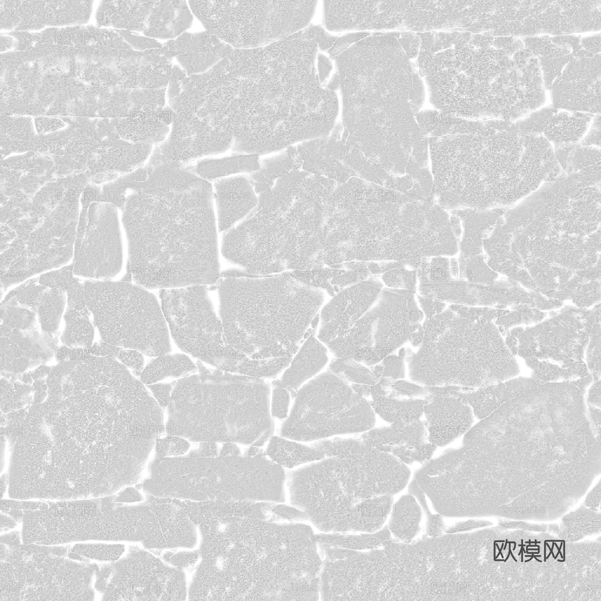 无缝石墙石地石砖铺路石户外墙地 PBR材质贴图 2k