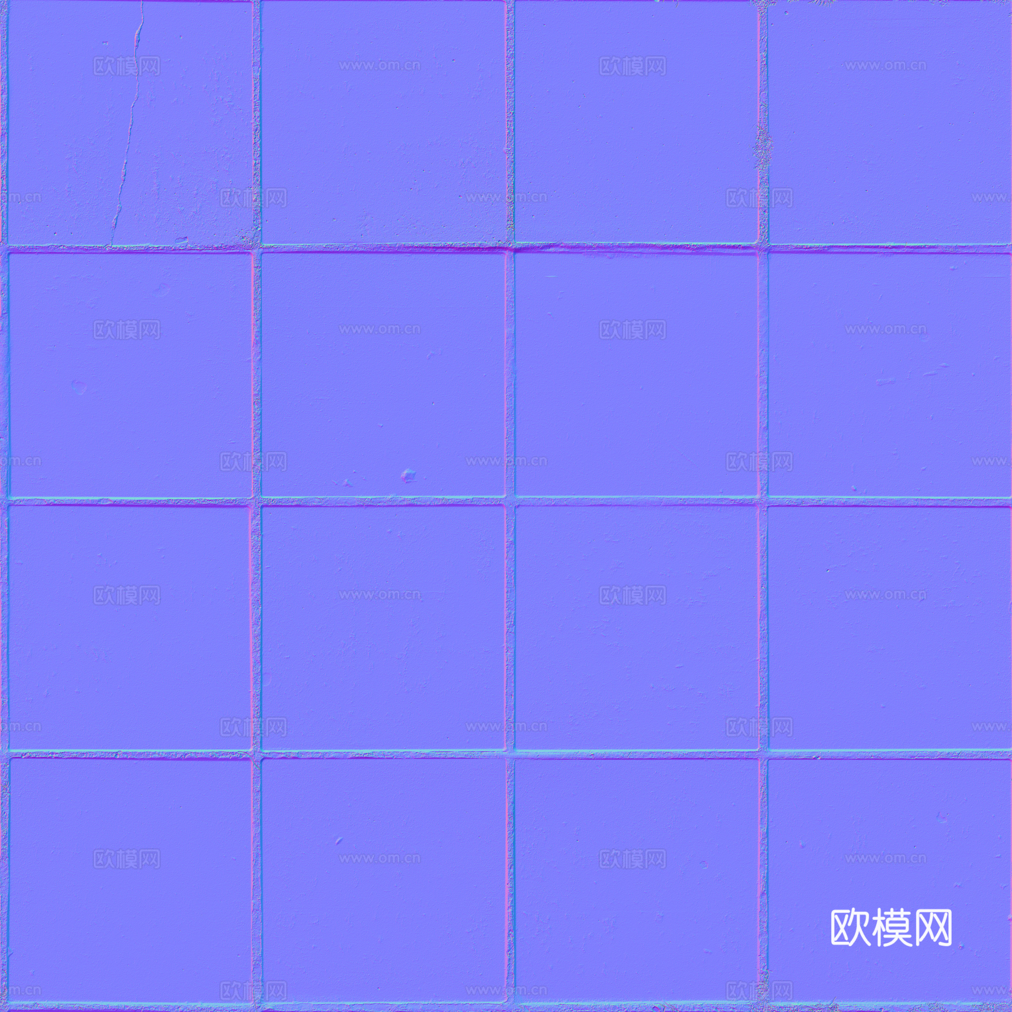 无缝地砖石板砖铺路砖户外砖 PBR材质贴图 2k
