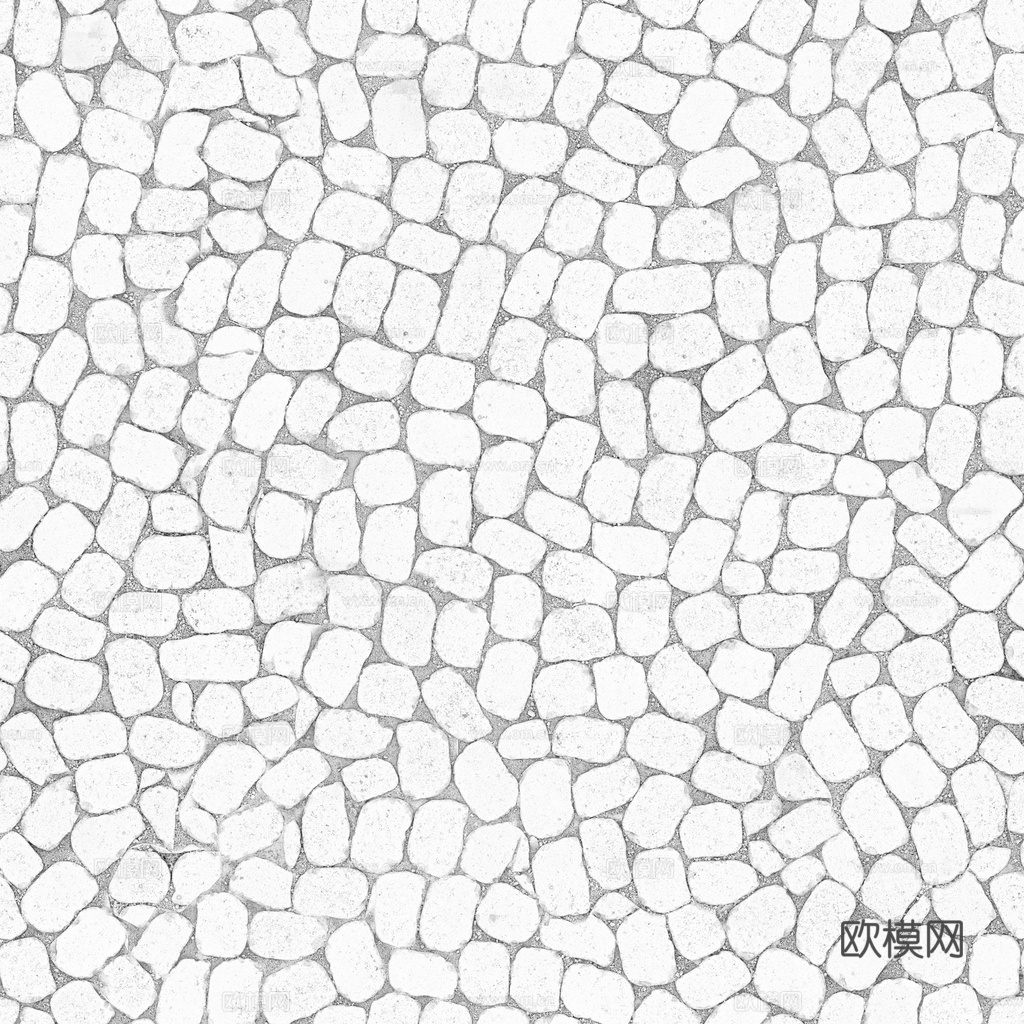 无缝石地石砖铺路石户外地面 PBR材质贴图 1k
