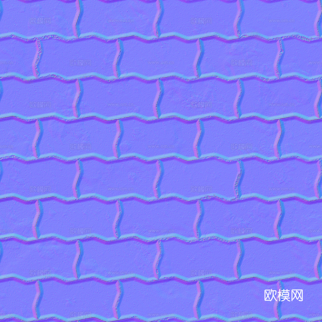 无缝地砖水泥砖铺路砖户外砖 PBR材质贴图 1k