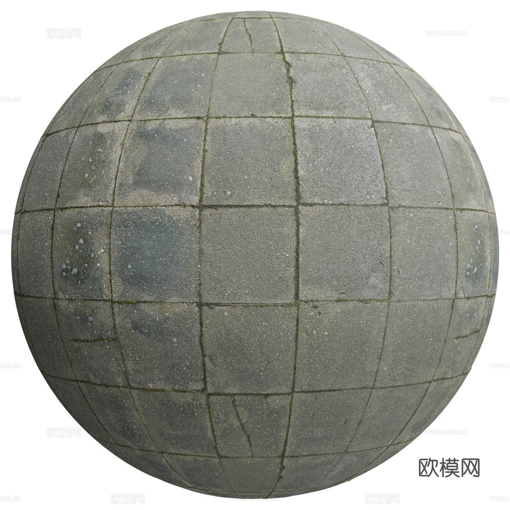 无缝地砖石板铺路砖户外砖 PBR材质贴图 2k