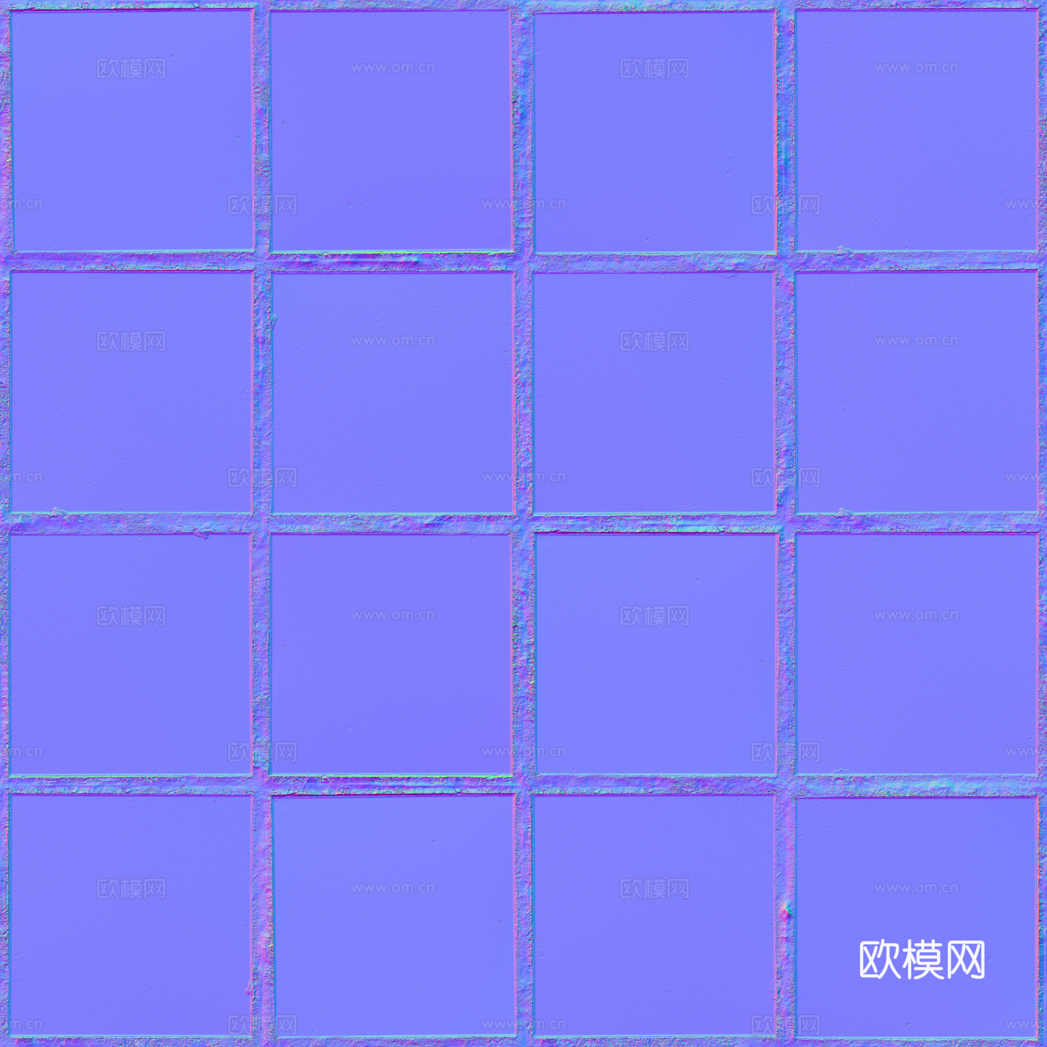 无缝地砖石板铺路砖户外砖 PBR材质贴图 2k