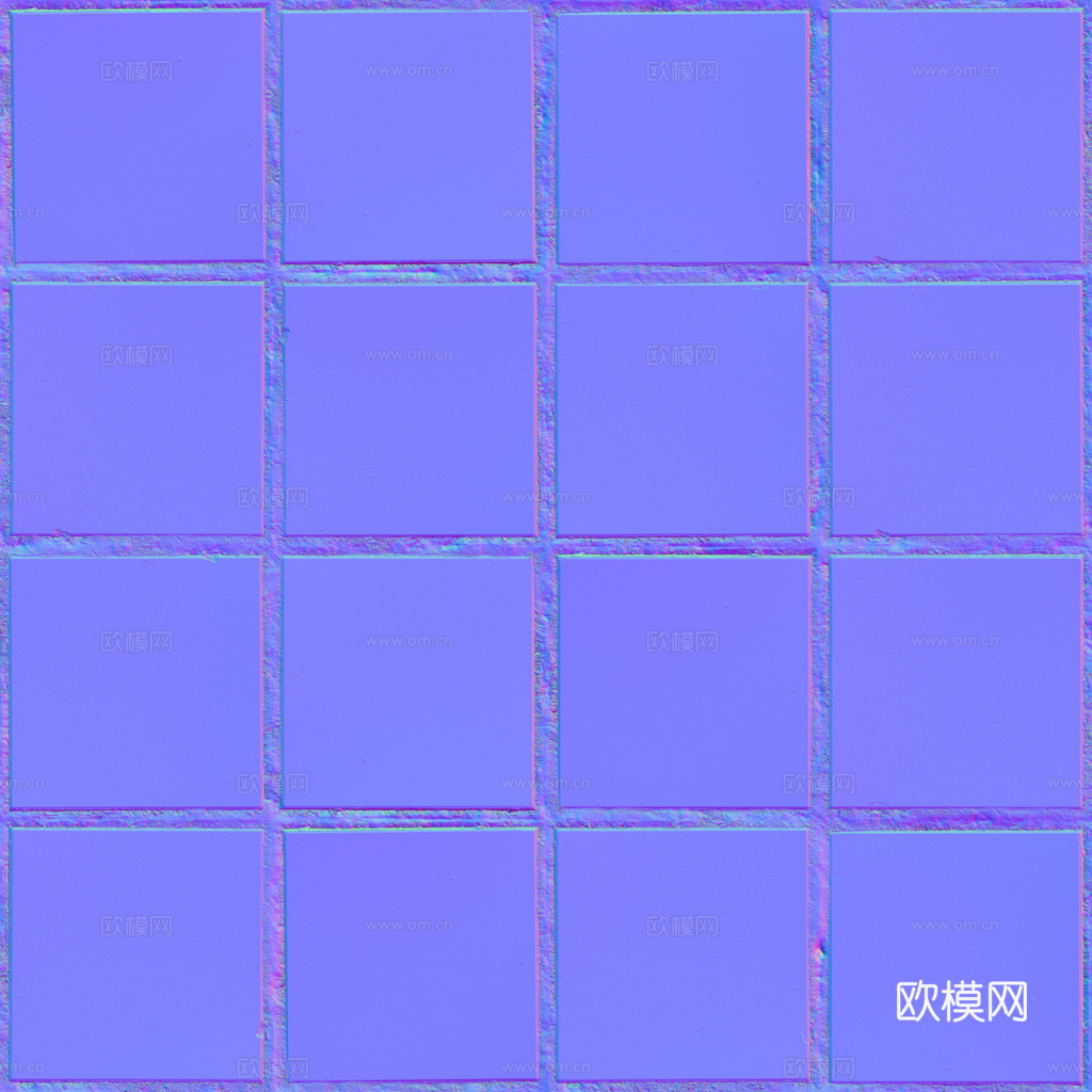 无缝地砖石板铺路砖户外砖 PBR材质贴图 1k