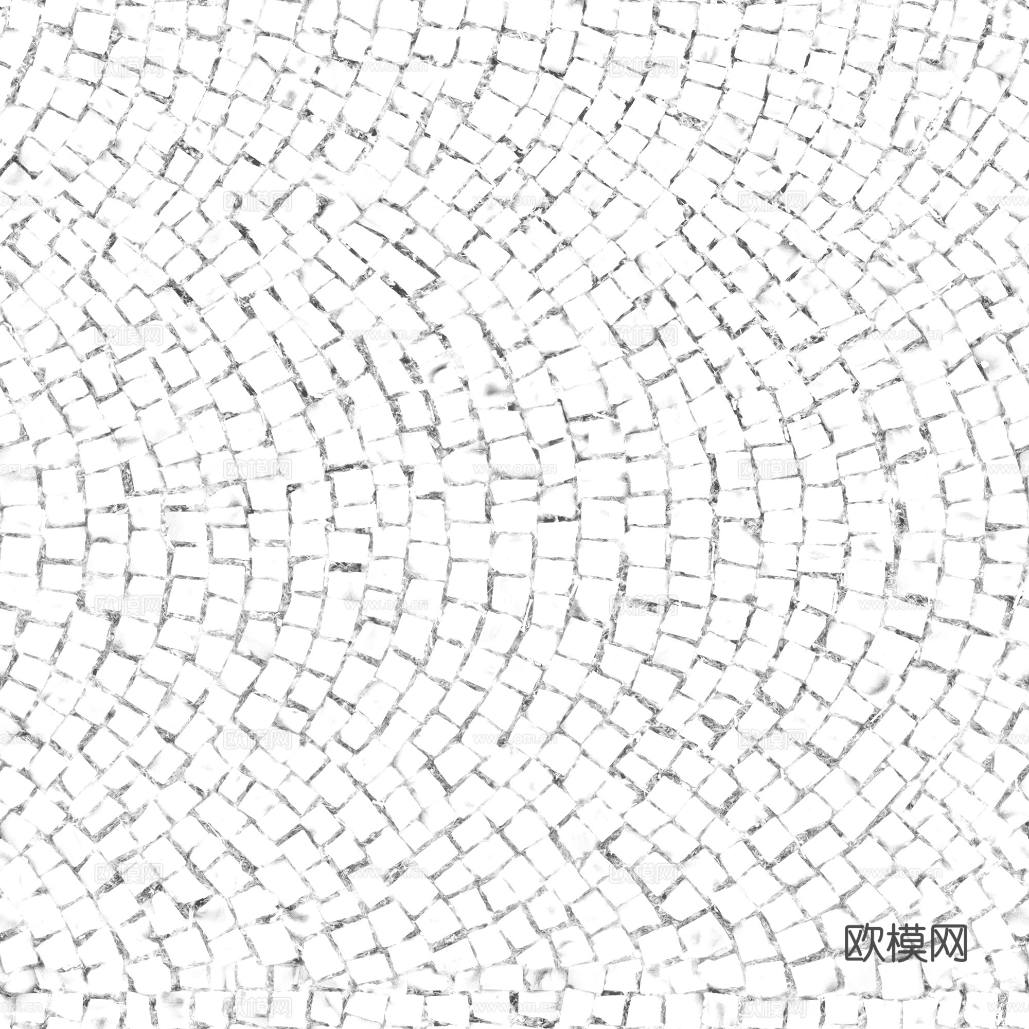 无缝石地石砖铺路石户外地 PBR材质贴图 2k
