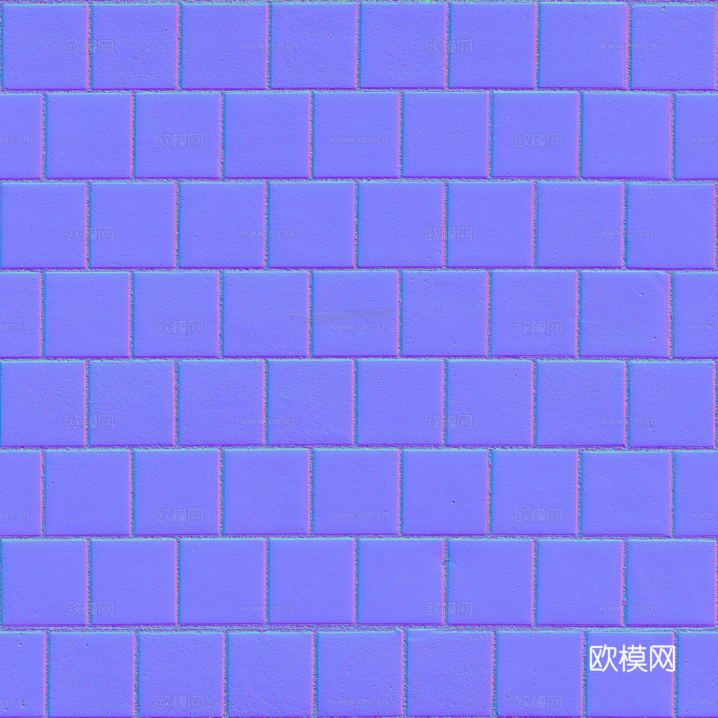 无缝地砖砖地水泥砖铺路砖户外砖 PBR材质贴图 1k