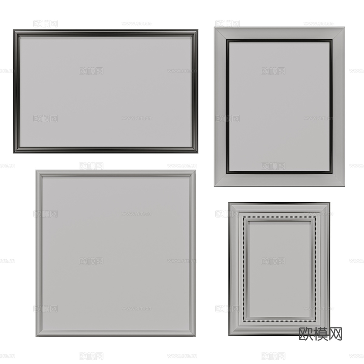 中古风装饰挂画3d模型下载（渲染图2）