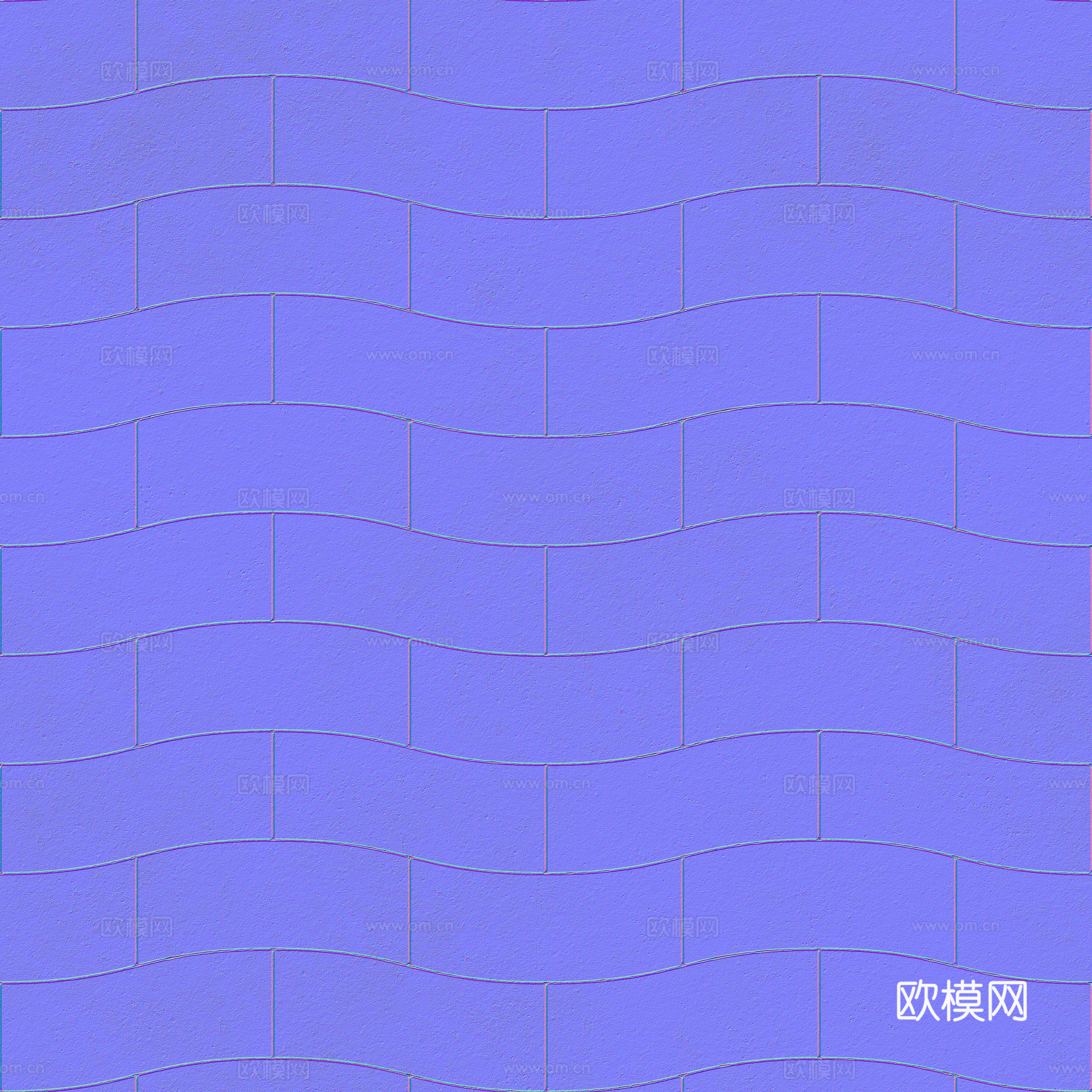 无缝地砖石板砖广场砖水泥砖铺路砖户外砖 PBR材质贴图 2k