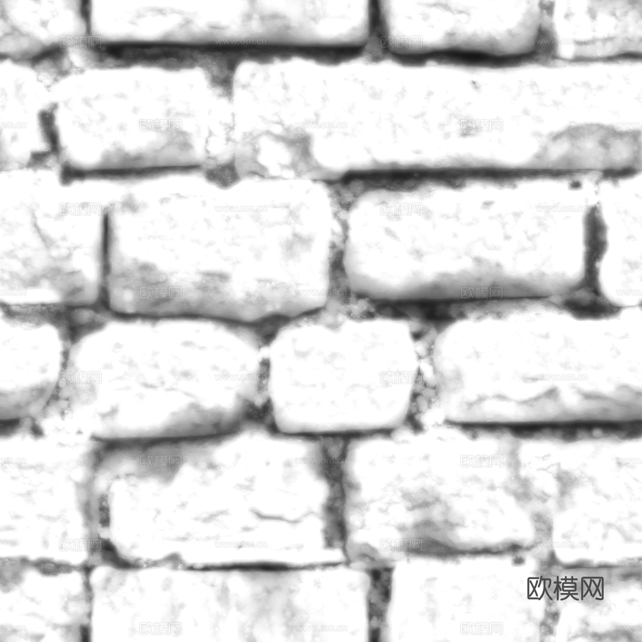 无缝石墙石地石砖铺路石户外墙地 PBR材质贴图 2k