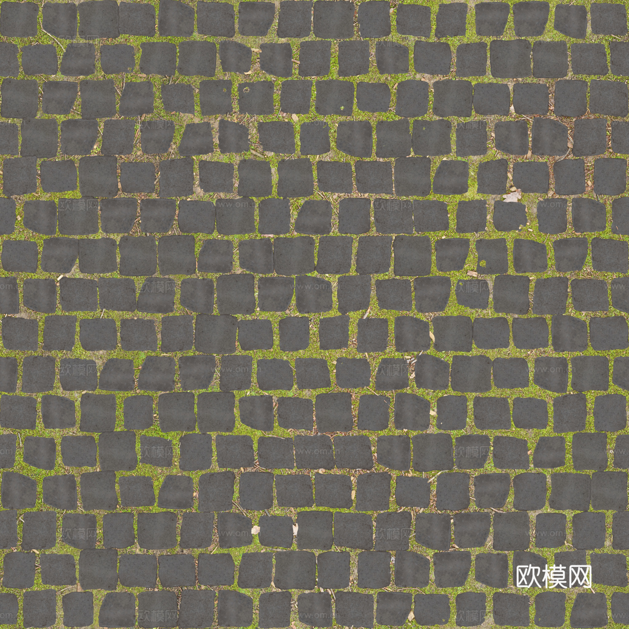 无缝石地石砖铺路石户外地面 PBR材质贴图 2k