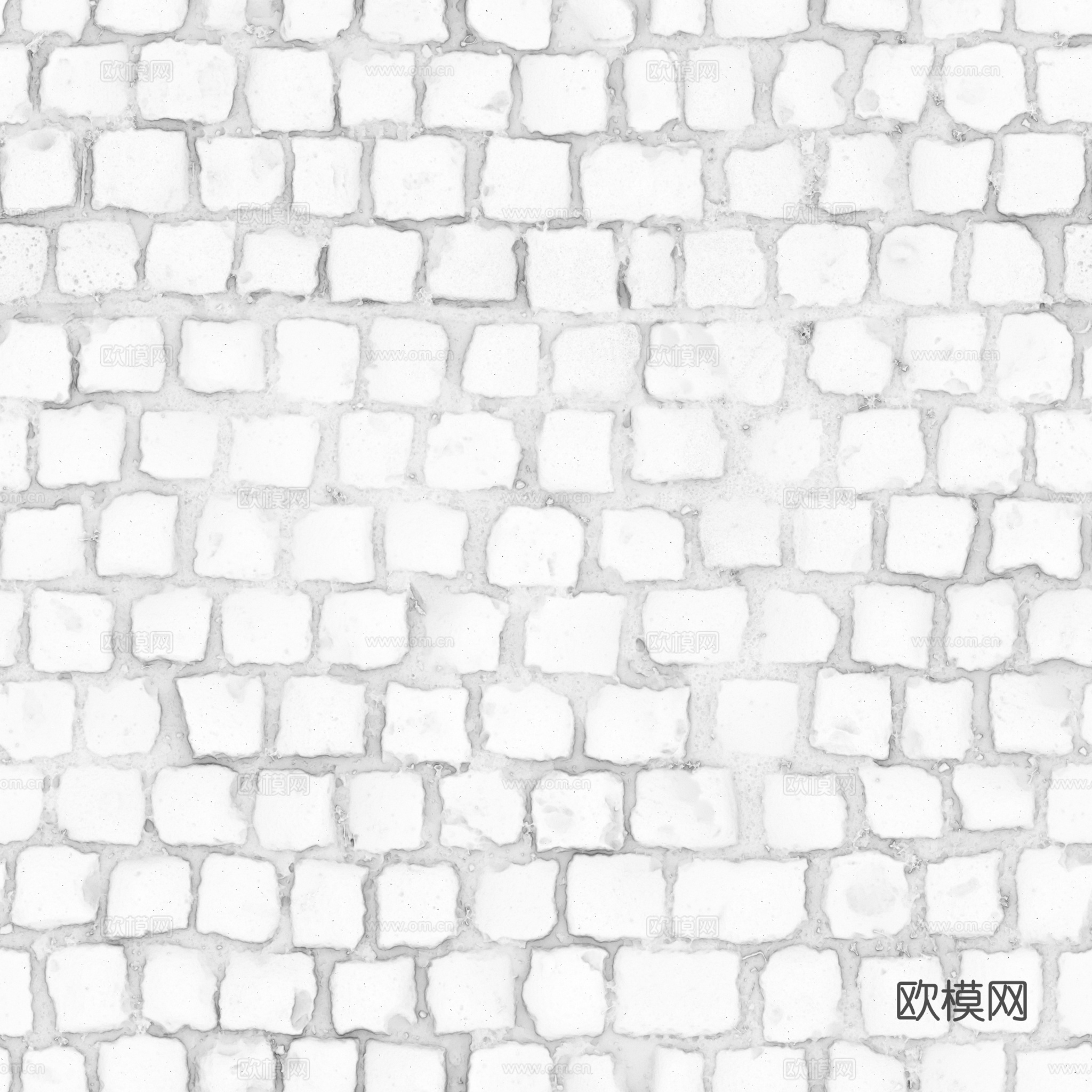 无缝石地石砖铺路石户外地 PBR材质贴图 2k