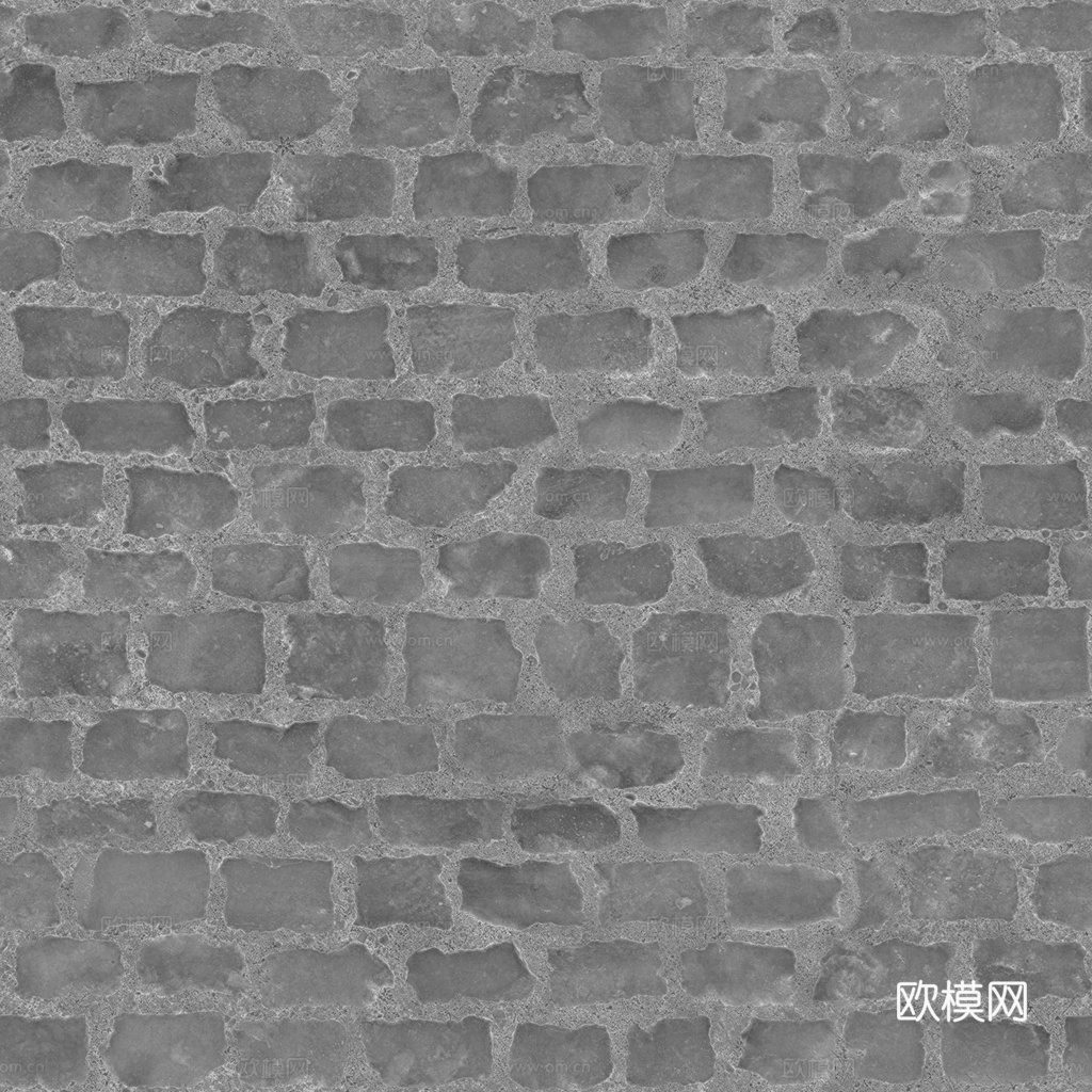无缝石地石砖铺路石户外地面 PBR材质贴图 1k