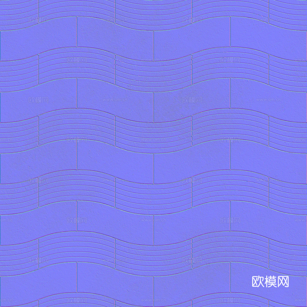 无缝地砖石板砖广场砖铺路砖户外砖 PBR材质贴图 1k