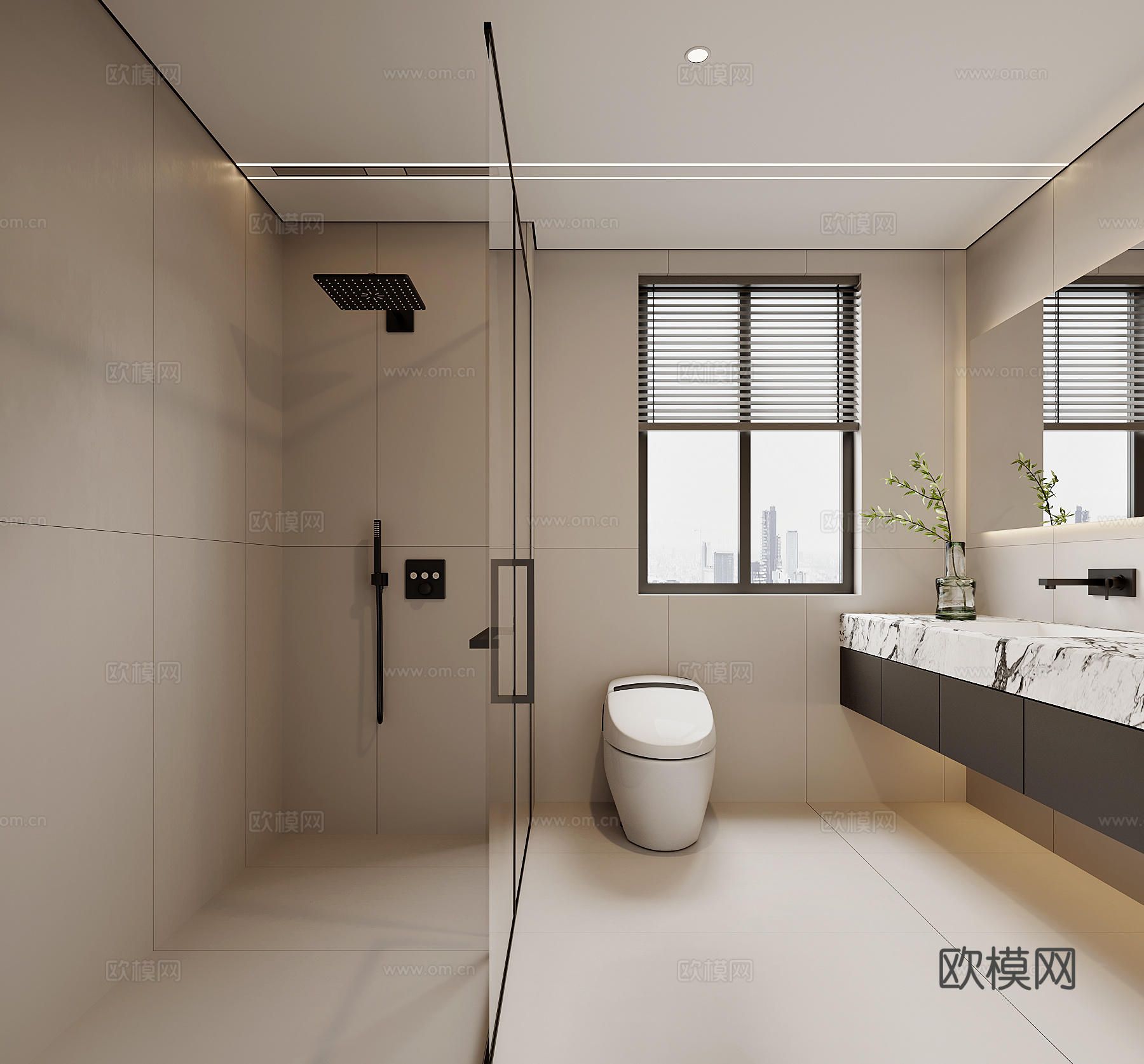 现代卫生间3d模型下载