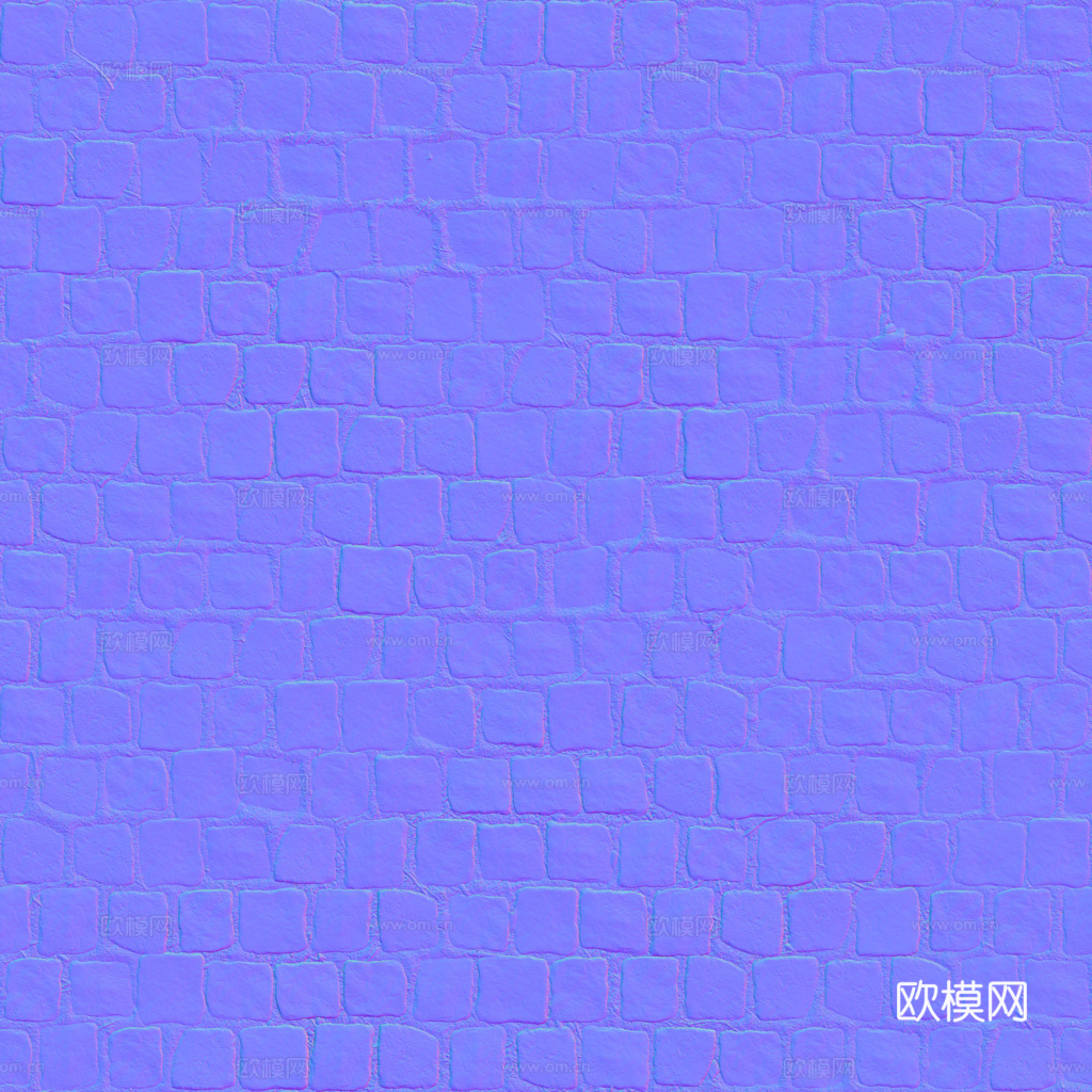 无缝石地石砖铺路石户外地面 PBR材质贴图 1k