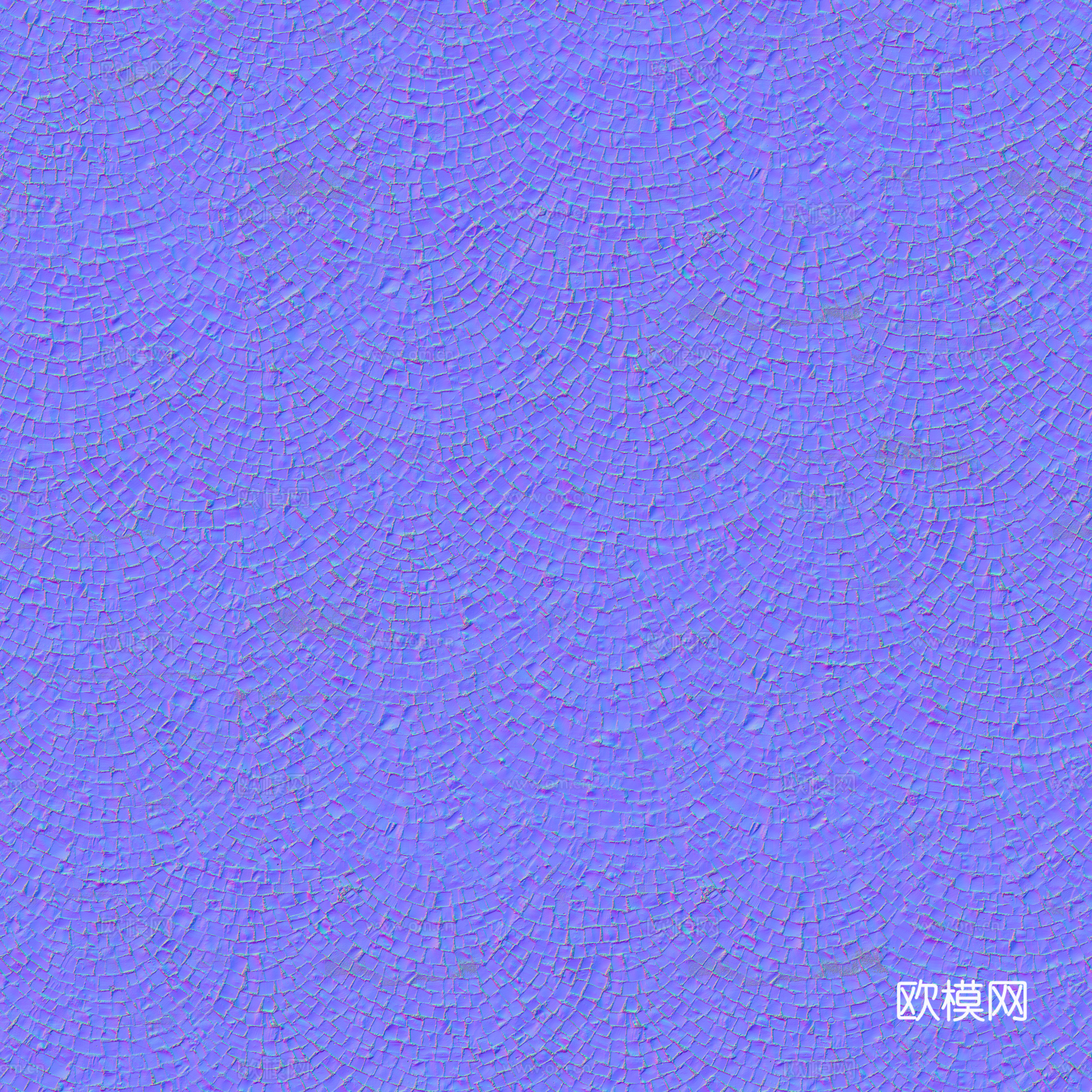 无缝石地石砖铺路石户外地面 PBR材质贴图 2k