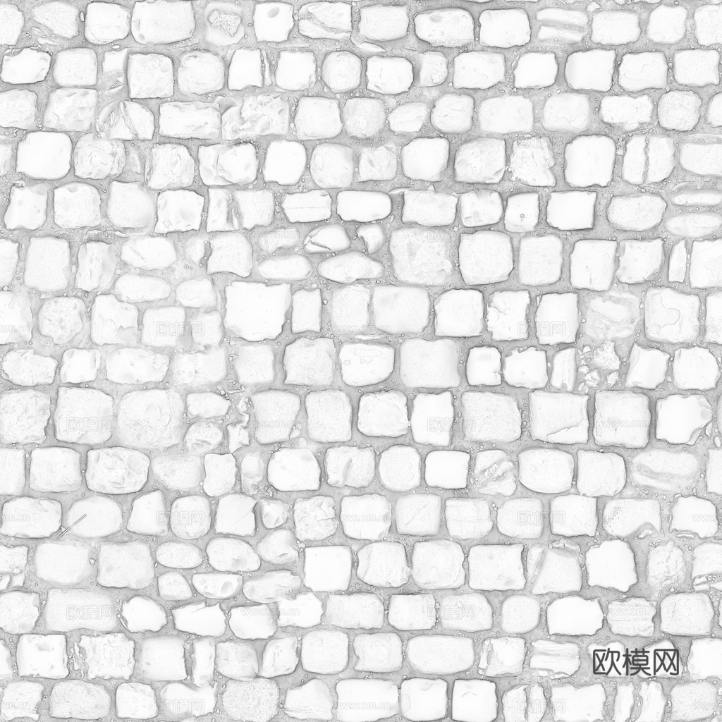 无缝石地石砖铺路石户外地面 PBR材质贴图 1k