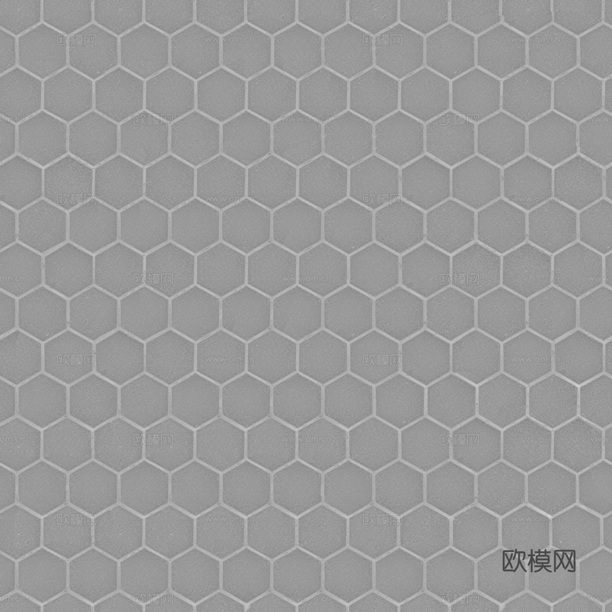 无缝地砖六角砖水泥砖铺路砖户外砖 PBR材质贴图 2k