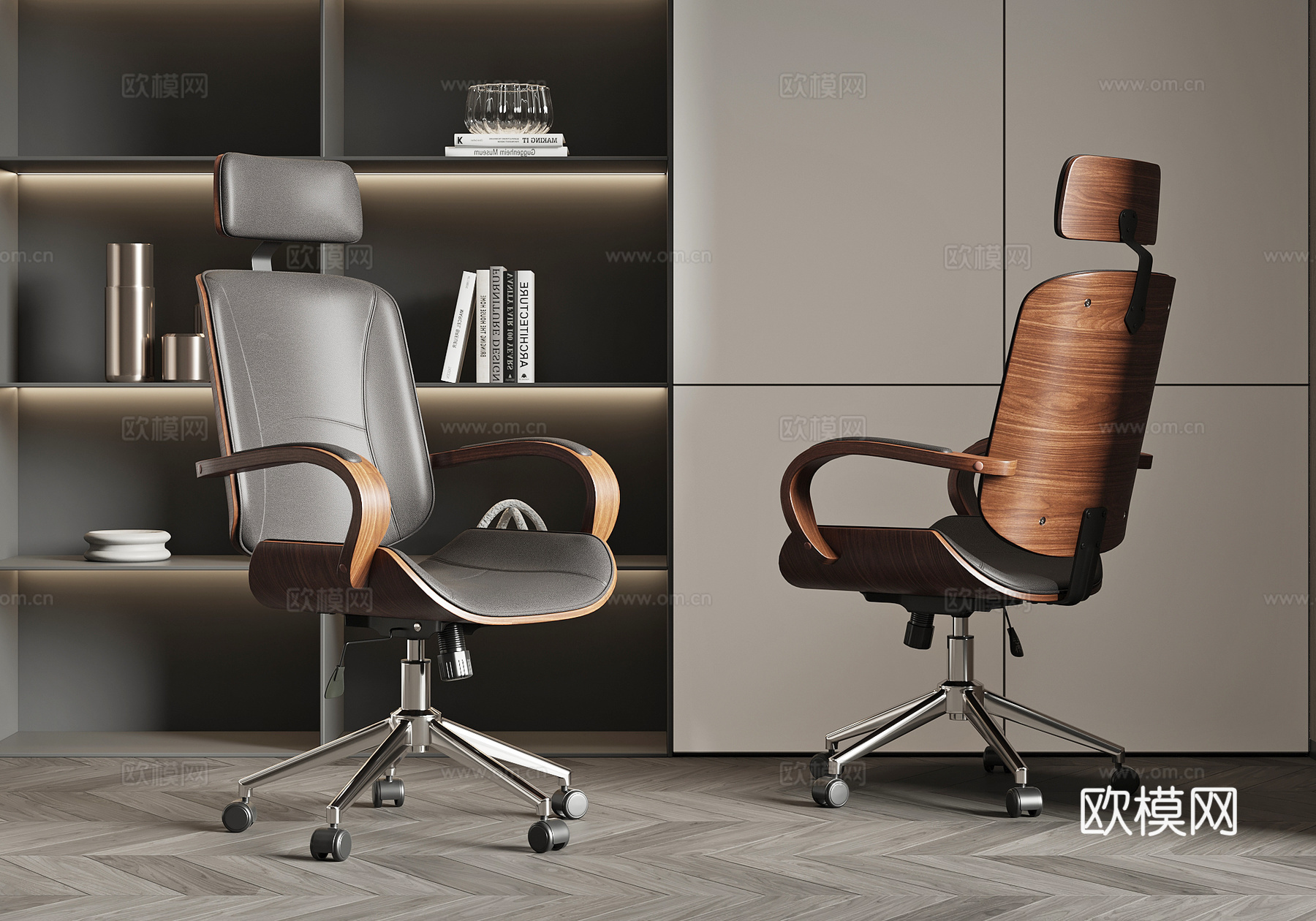 现代办公椅3d模型下载