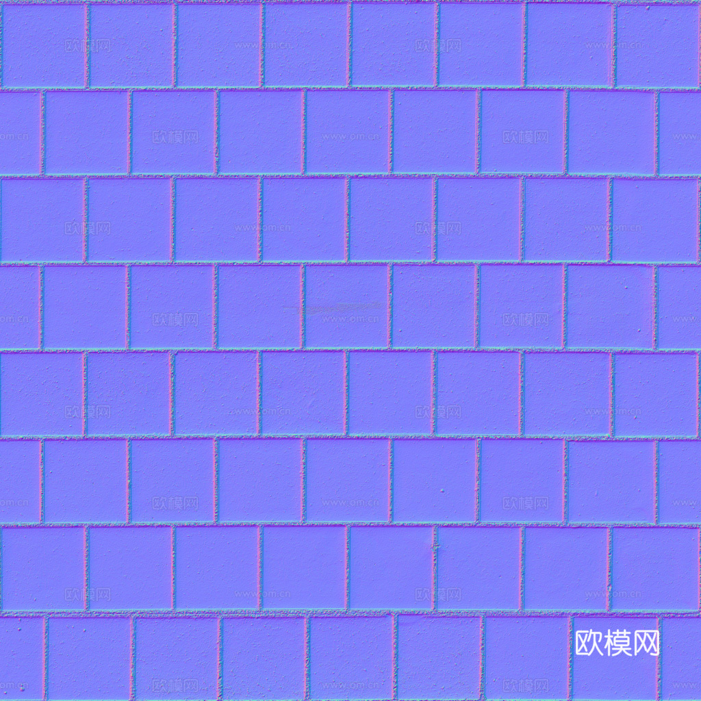 无缝地砖砖地水泥砖铺路砖户外砖 PBR材质贴图 1k