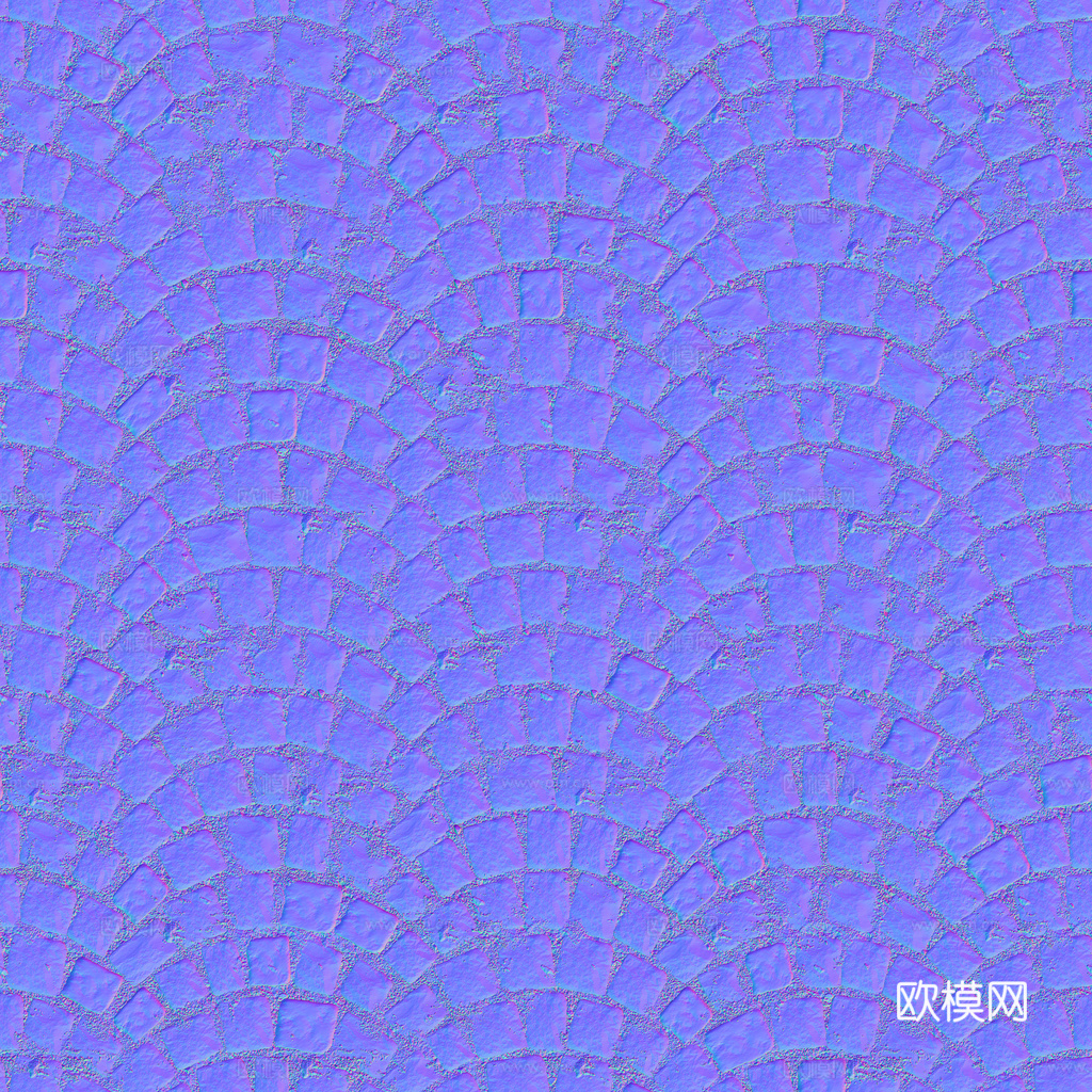 无缝石地石砖铺路石户外地面 PBR材质贴图 1k