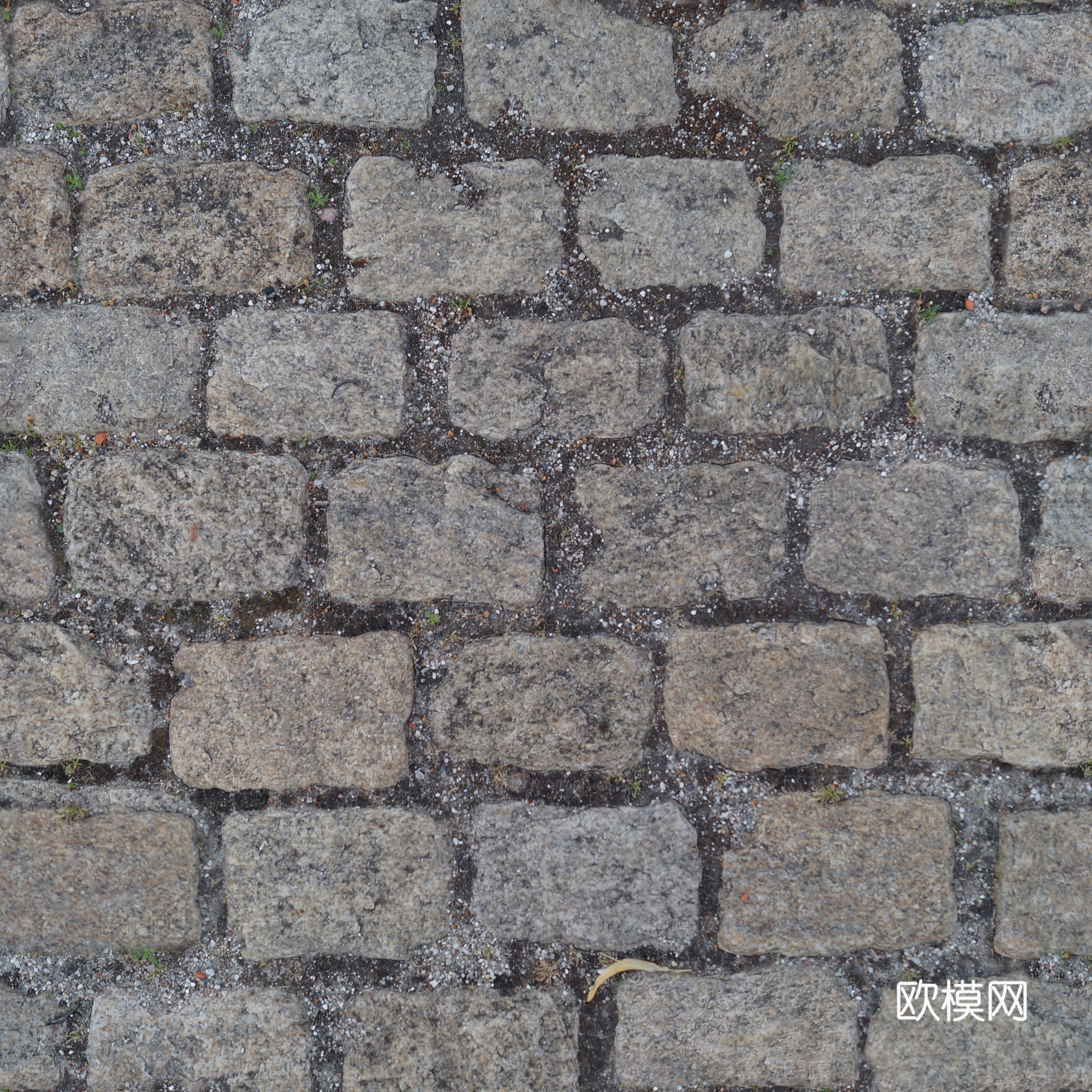 无缝石地石砖铺路石户外地 PBR材质贴图 2k