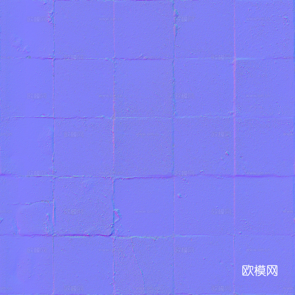 无缝地砖石板铺路砖户外砖 PBR材质贴图 1k