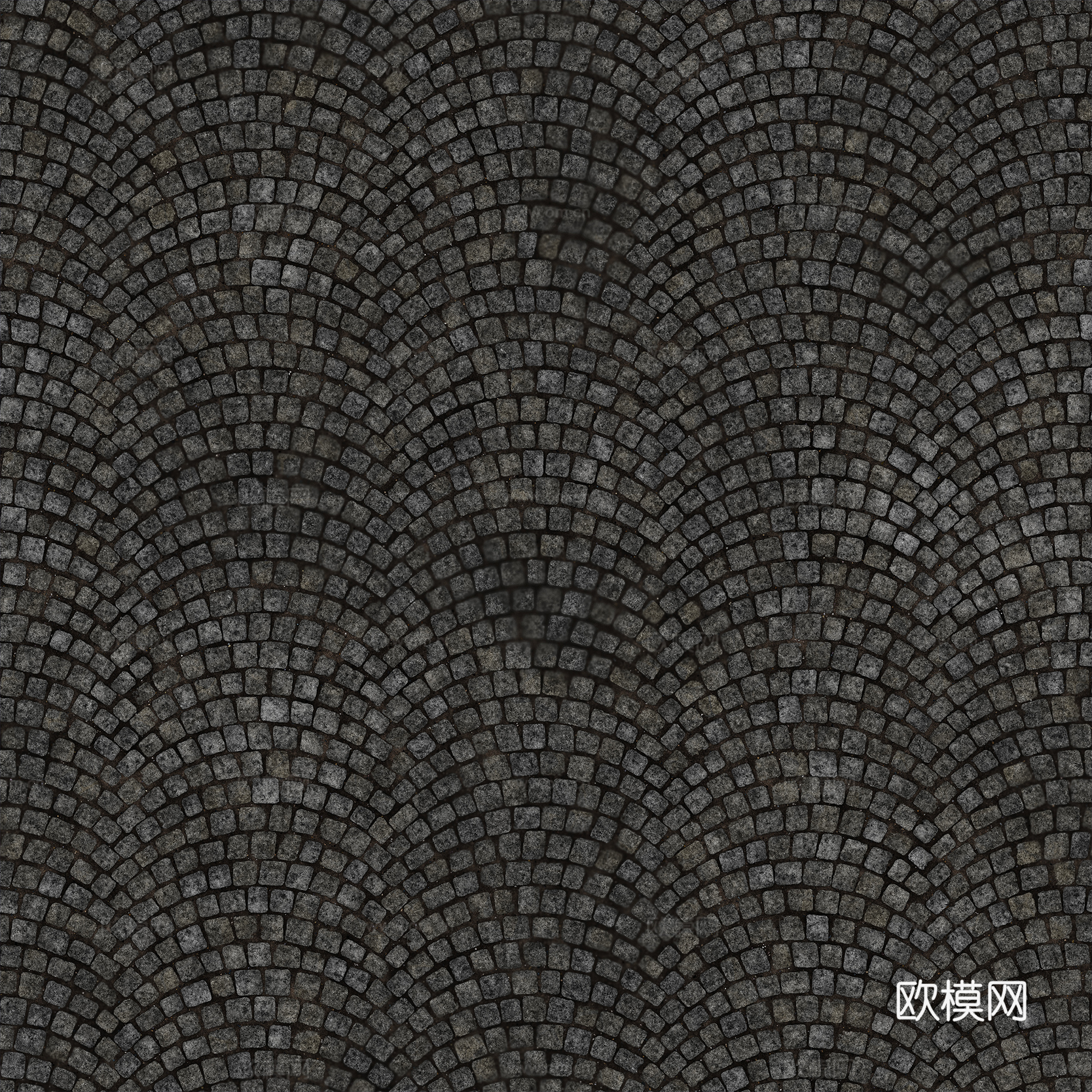 无缝石地石砖铺路石户外地 PBR材质贴图 2k