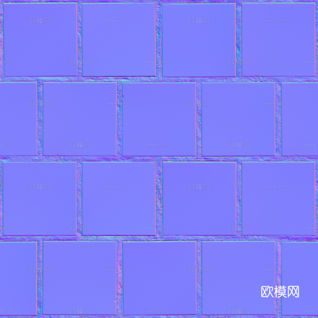 无缝地砖石板铺路砖户外砖 PBR材质贴图 1k