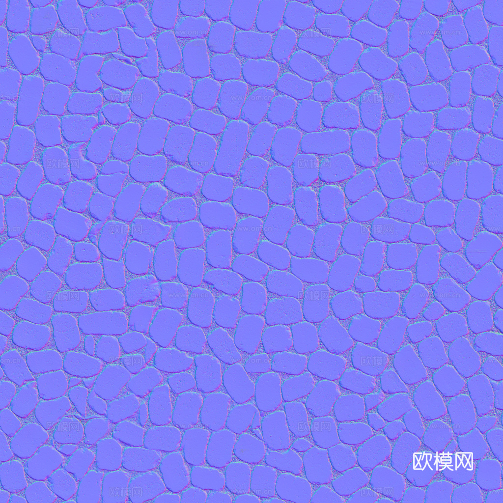 无缝石地石砖铺路石户外地面 PBR材质贴图 1k