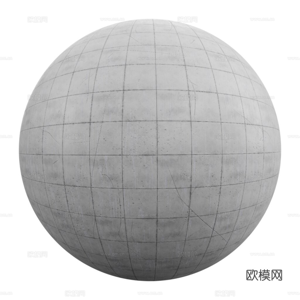 无缝混凝土清水混凝土水泥墙面 PBR材质贴图 1k