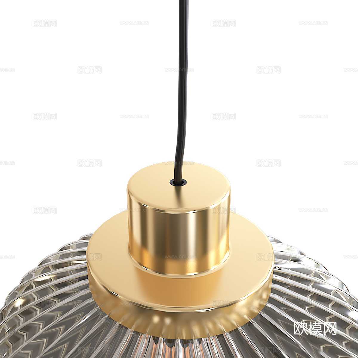 现代轻奢球形玻璃装饰吊灯3d模型下载（渲染图2）