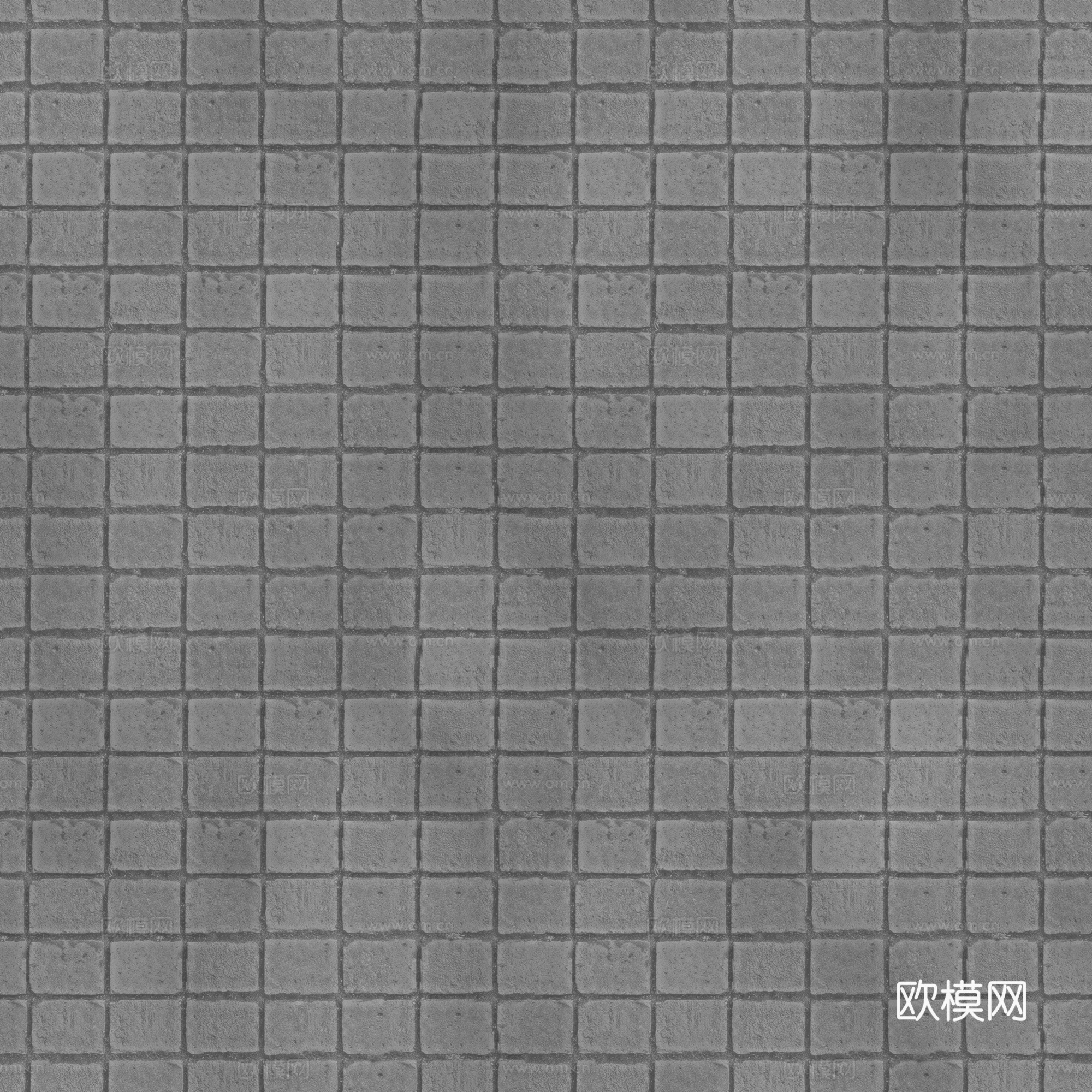 无缝地砖水泥砖石砖铺路砖户外砖广场砖 PBR材质贴图 2k