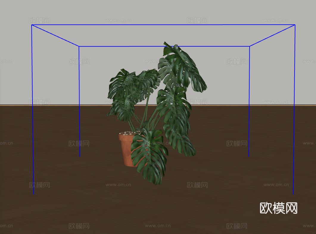 花盆绿植su模型