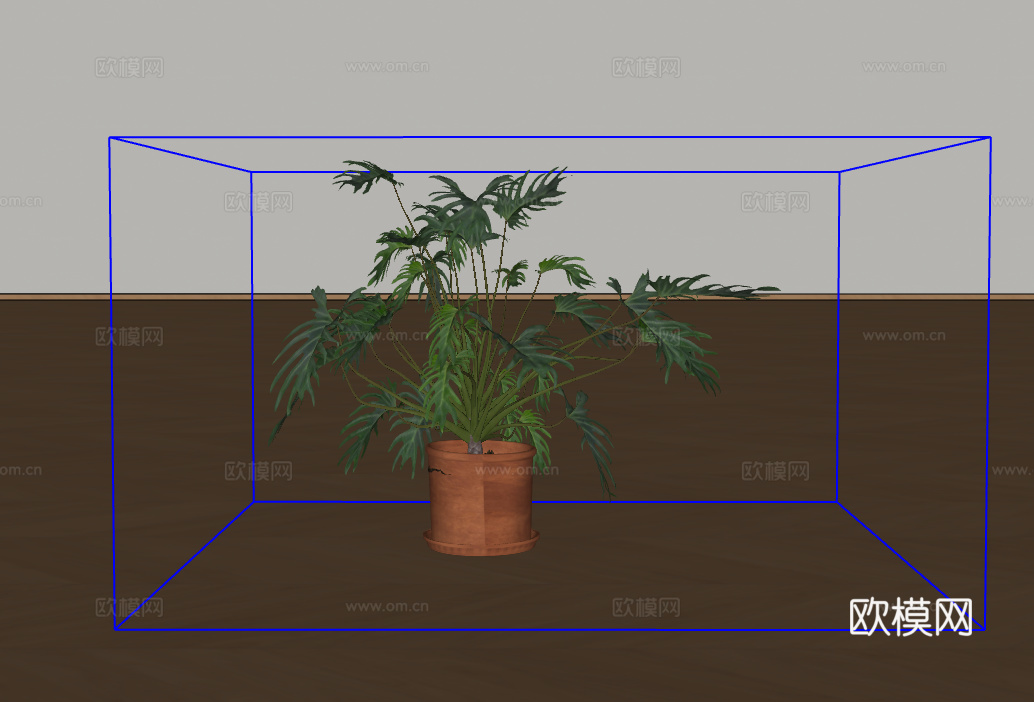 花盆绿植su模型