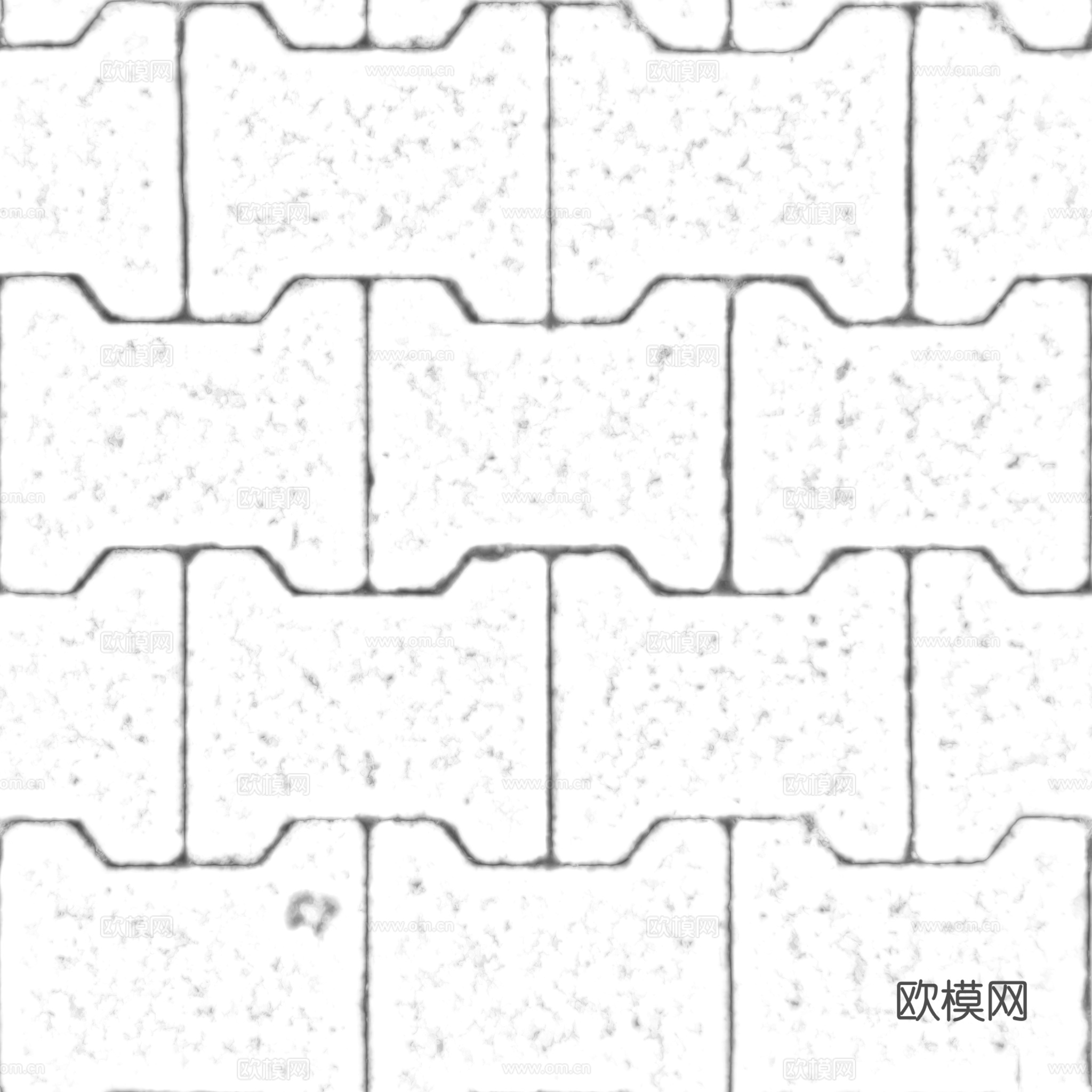 无缝地砖水泥砖铺路砖户外砖广场砖 PBR材质贴图 2k