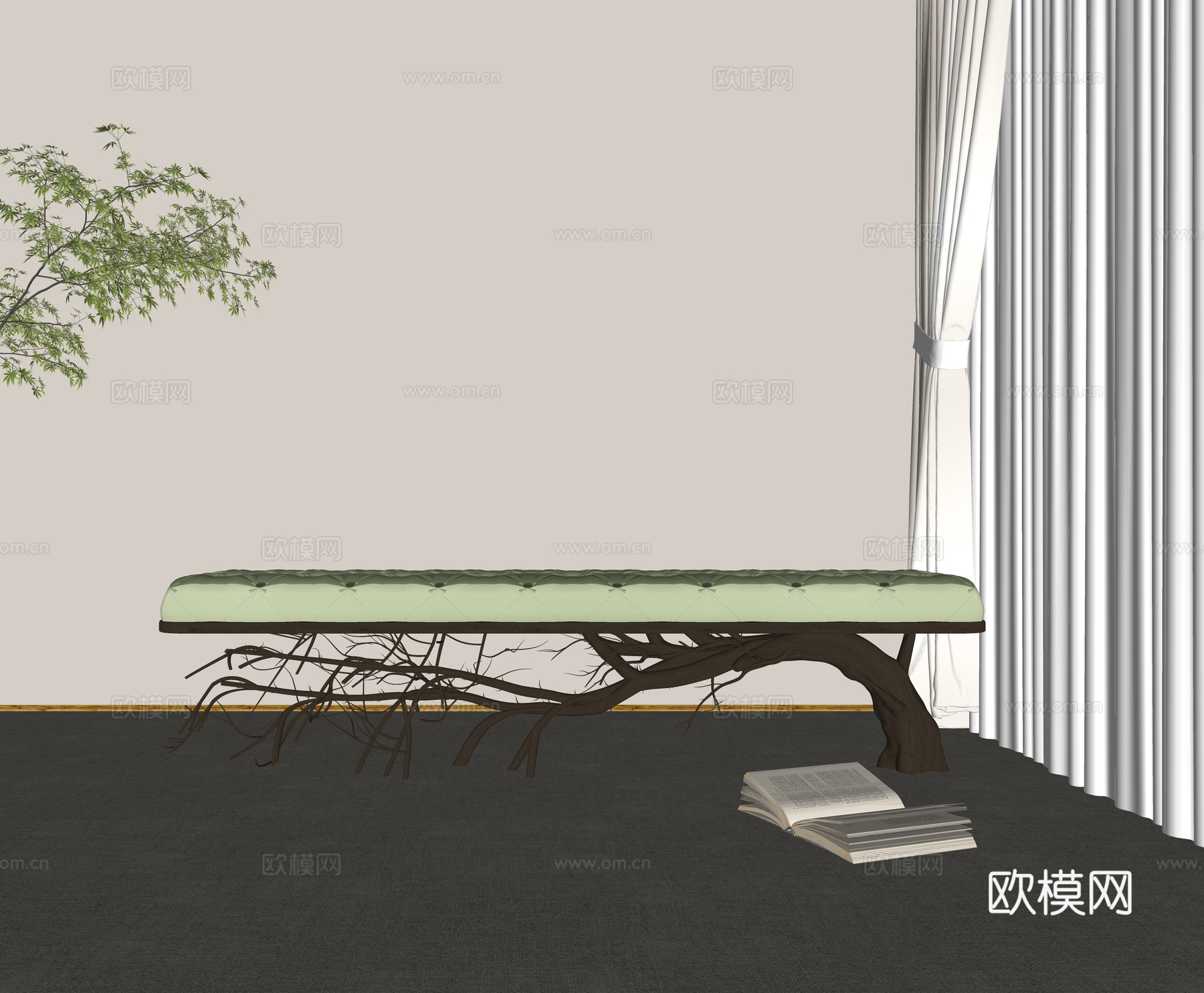 中古风凳子 复古凳子 长凳 木凳 矮凳su模型