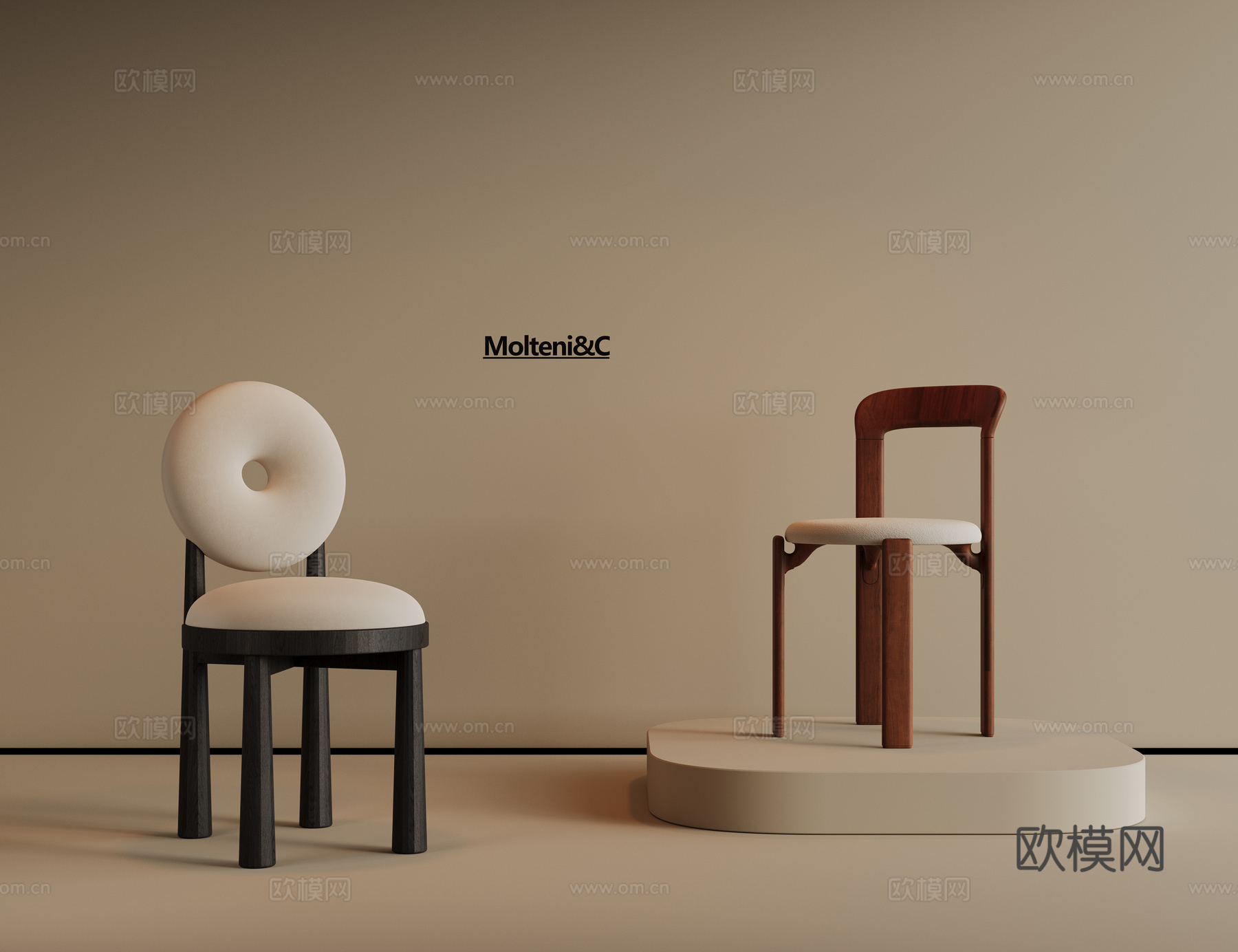 现代餐椅 中古椅子 餐桌椅 书桌椅 布艺椅子 写字椅su模型