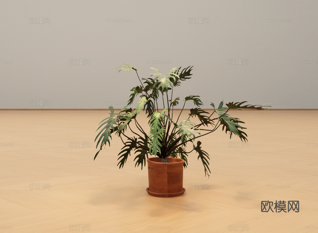花盆绿植su模型