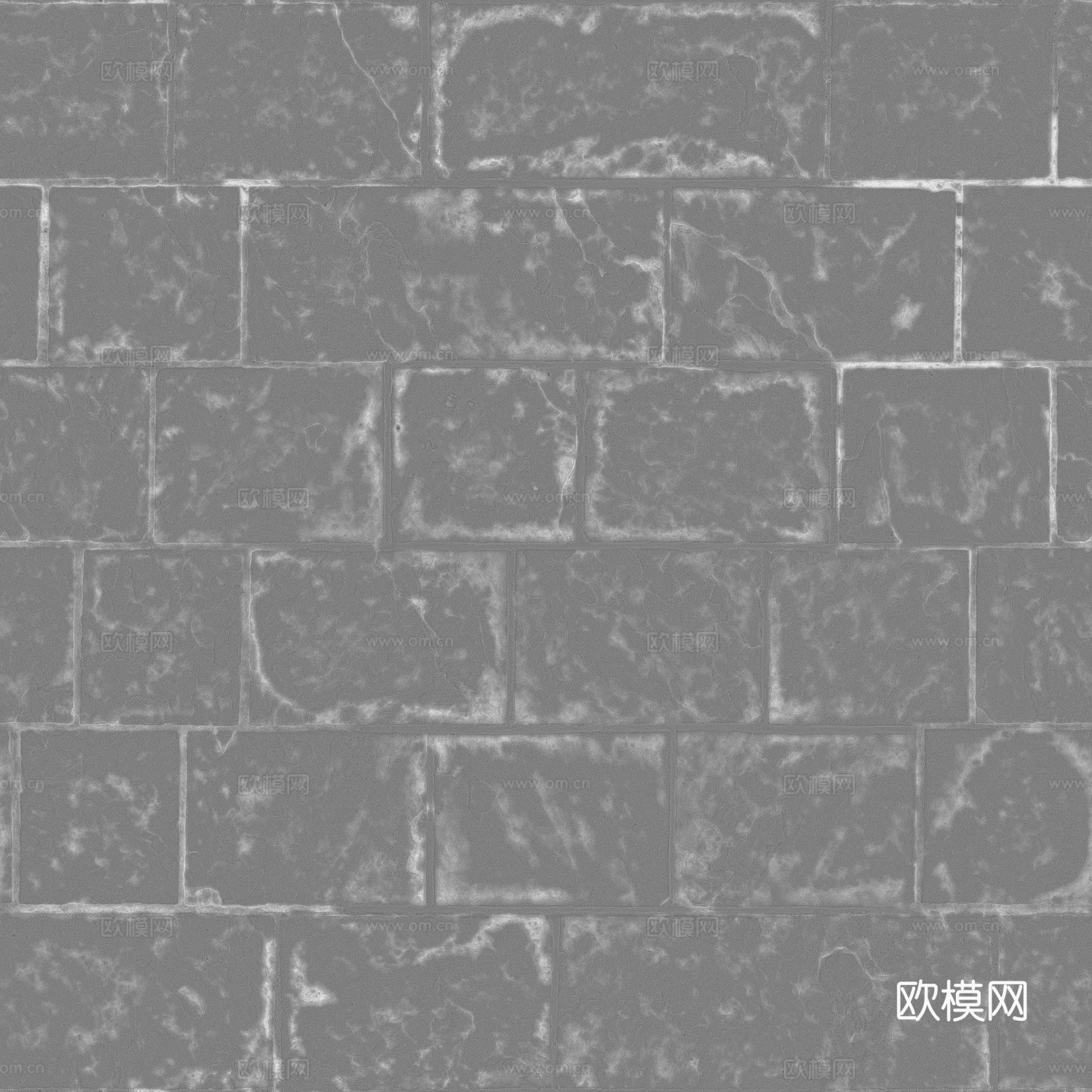 无缝地砖墙砖石砖铺路砖户外砖 PBR材质贴图 2k