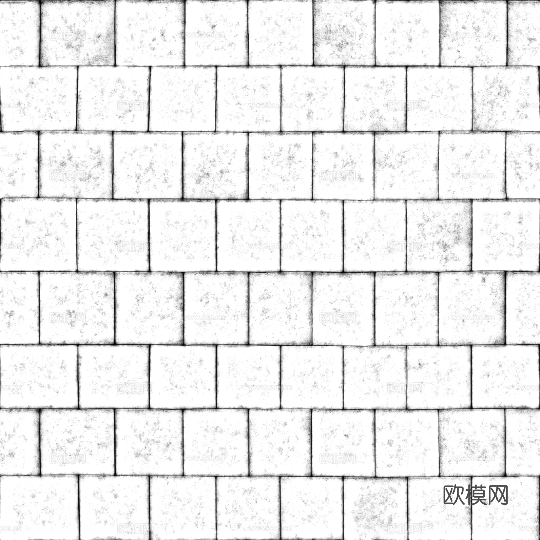 无缝地砖水泥砖铺路砖户外砖广场砖 PBR材质贴图 2k