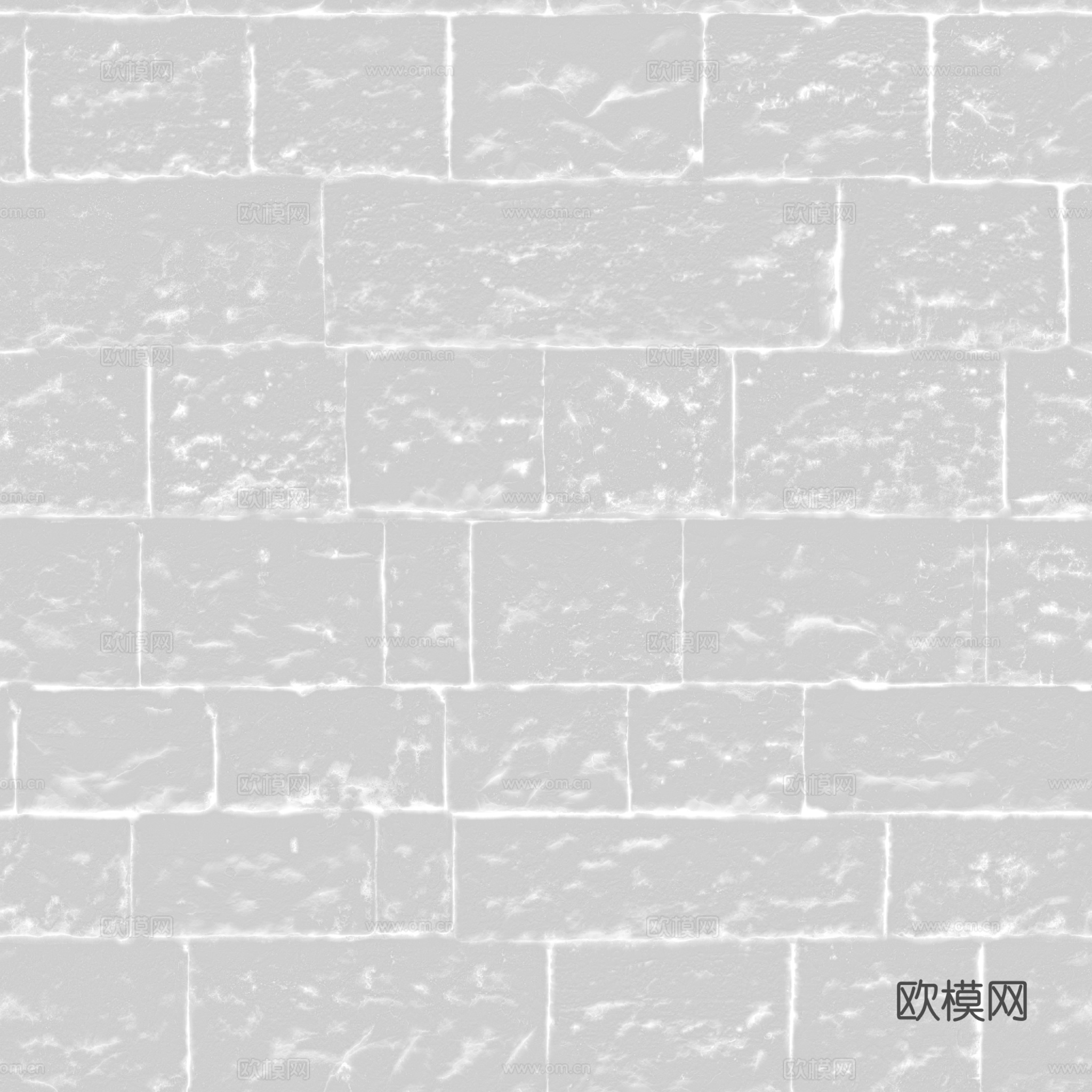 无缝墙砖水泥砖石砖户外砖 PBR材质贴图 2k