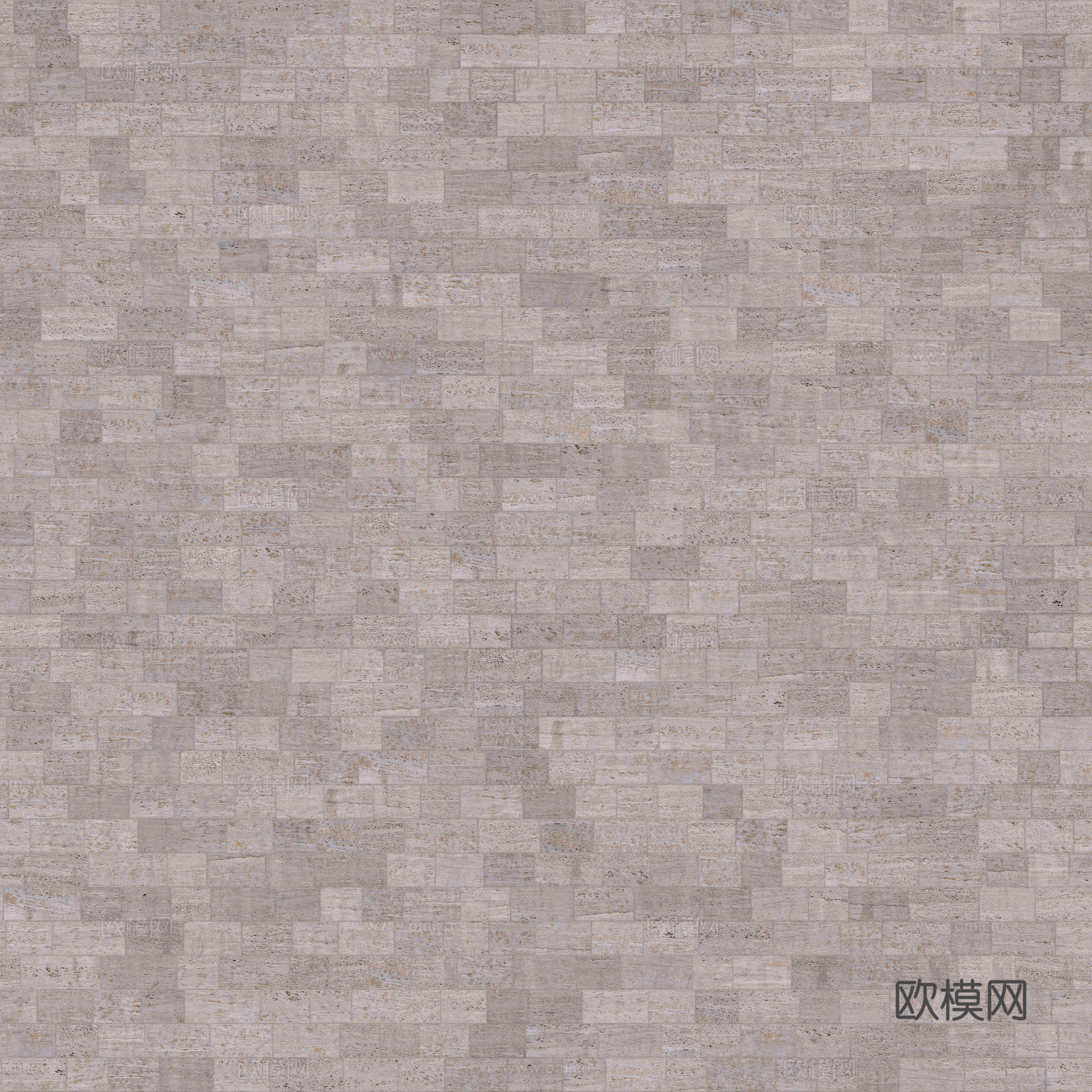 无缝洞石墙砖地砖石砖铺路砖户外砖 PBR材质贴图 4k