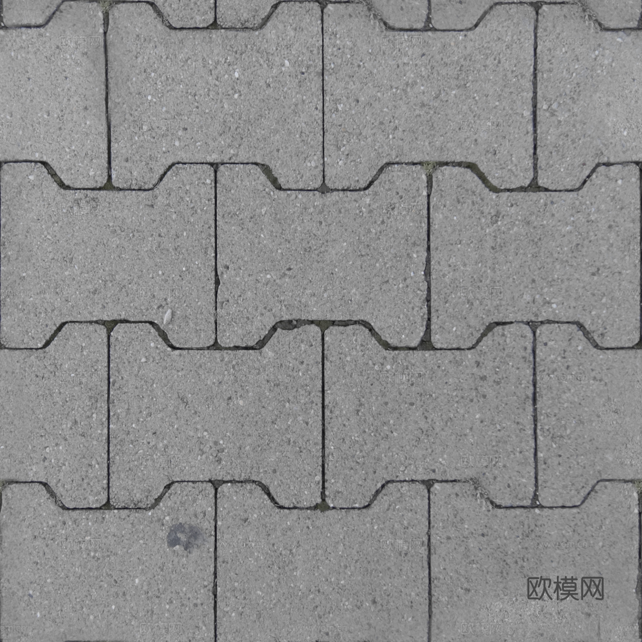 无缝地砖水泥砖铺路砖户外砖广场砖 PBR材质贴图 2k