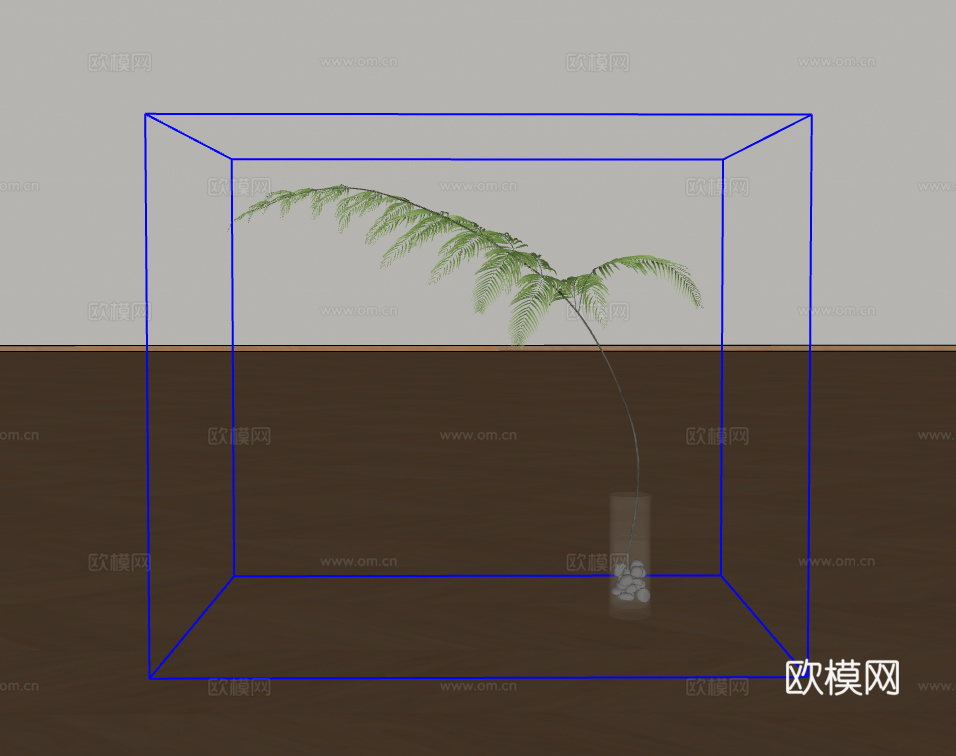 花瓶绿植su模型