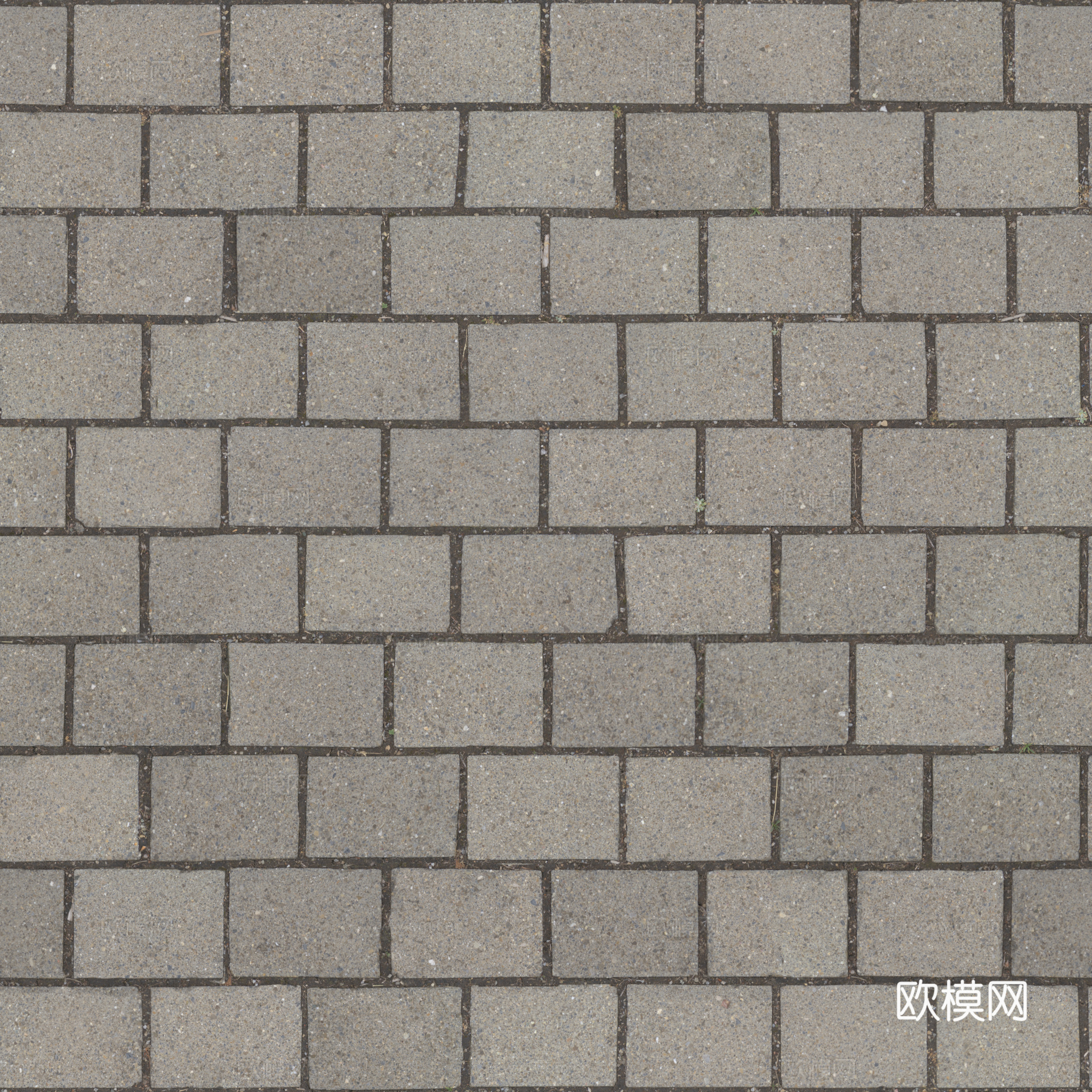 无缝地砖水泥砖铺路砖户外砖广场砖 PBR材质贴图 2k