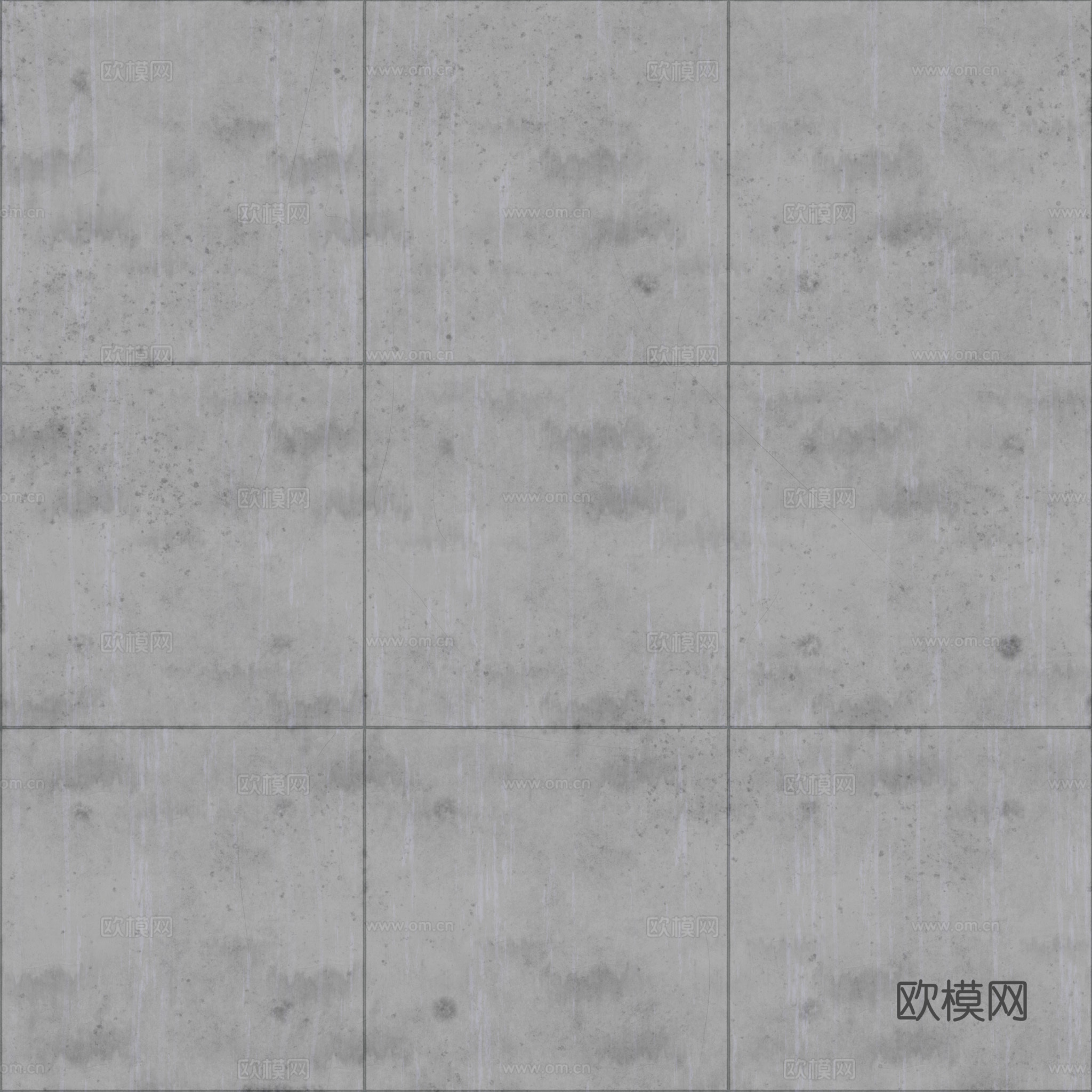 无缝混凝土清水混凝土水泥墙面 PBR材质贴图 2k