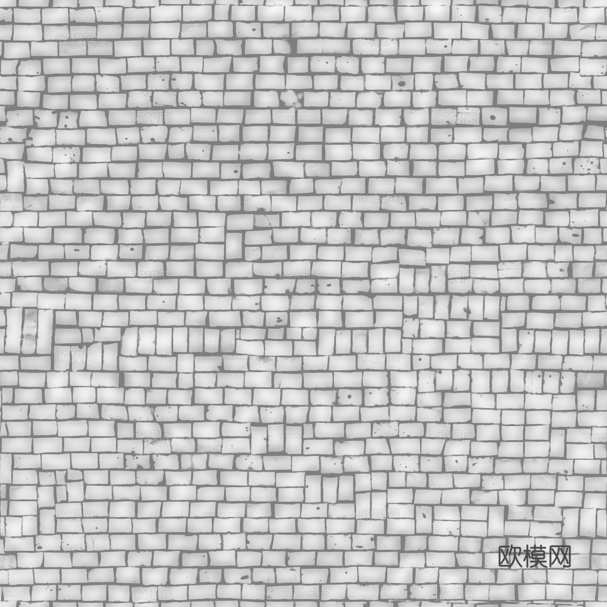 无缝地砖水泥砖铺路砖户外砖广场砖 PBR材质贴图 2k