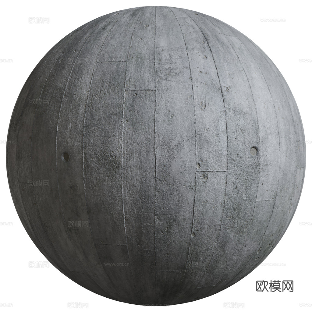 无缝装饰混凝土清水混凝土 PBR材质贴图 2k