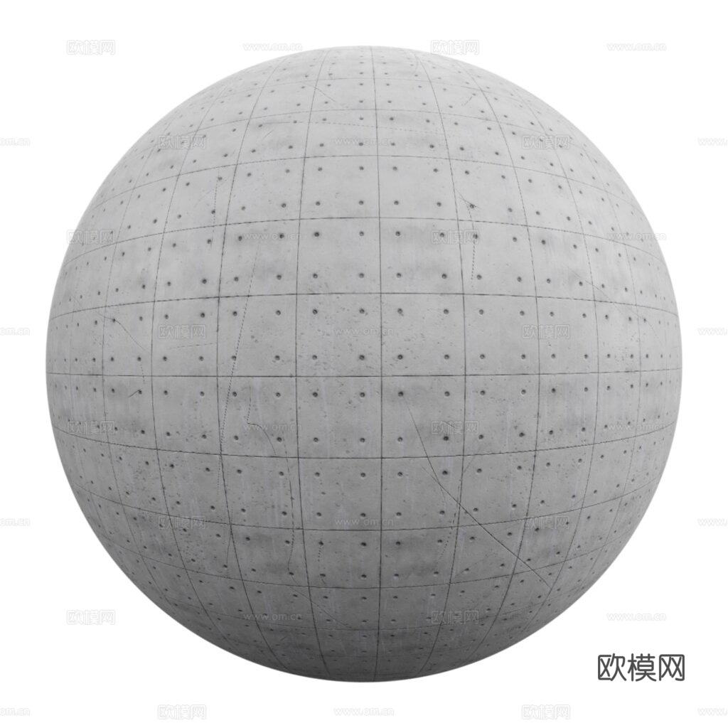 无缝混凝土清水混凝土水泥墙面 PBR材质贴图 1k