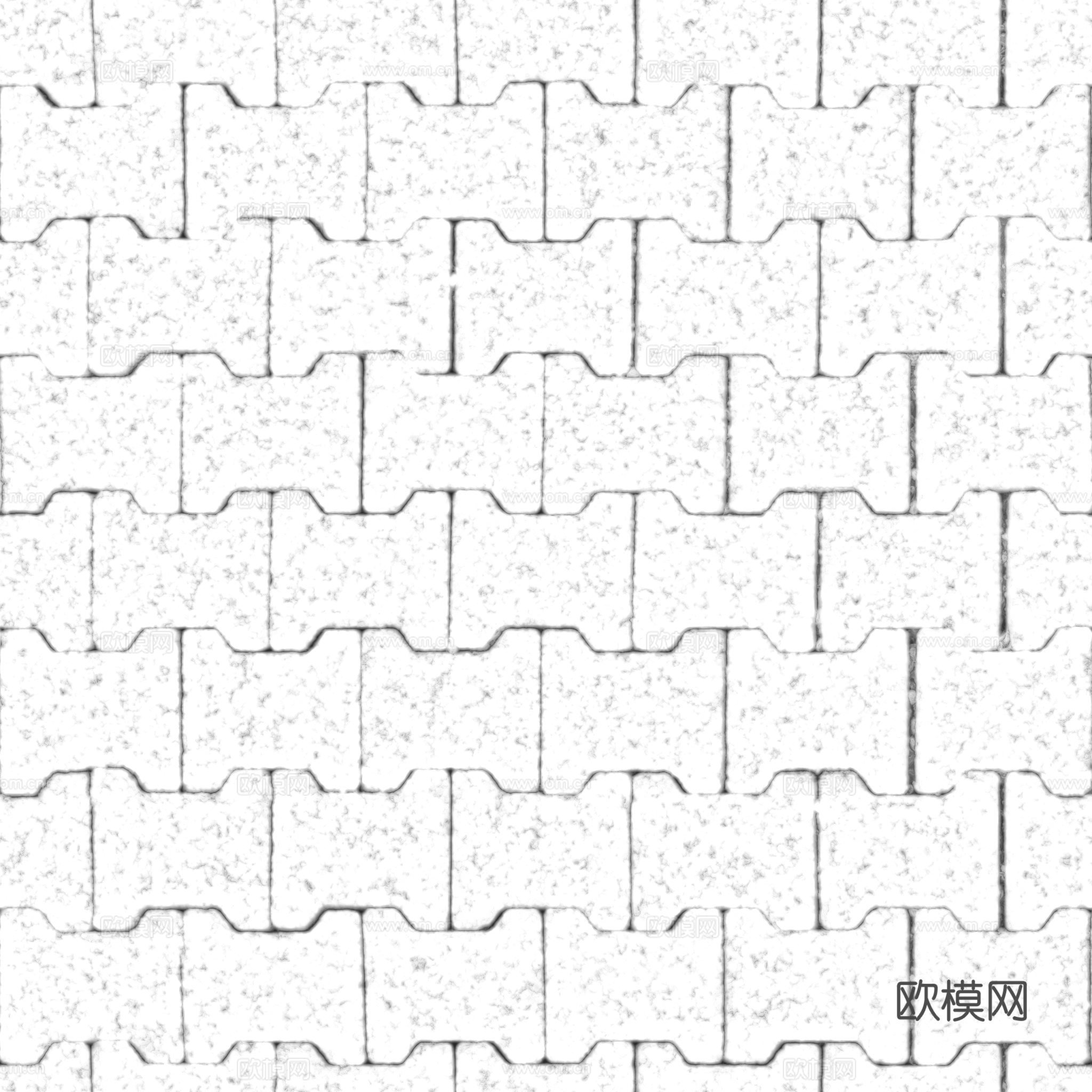 无缝地砖水泥砖铺路砖户外砖广场砖 PBR材质贴图 2k